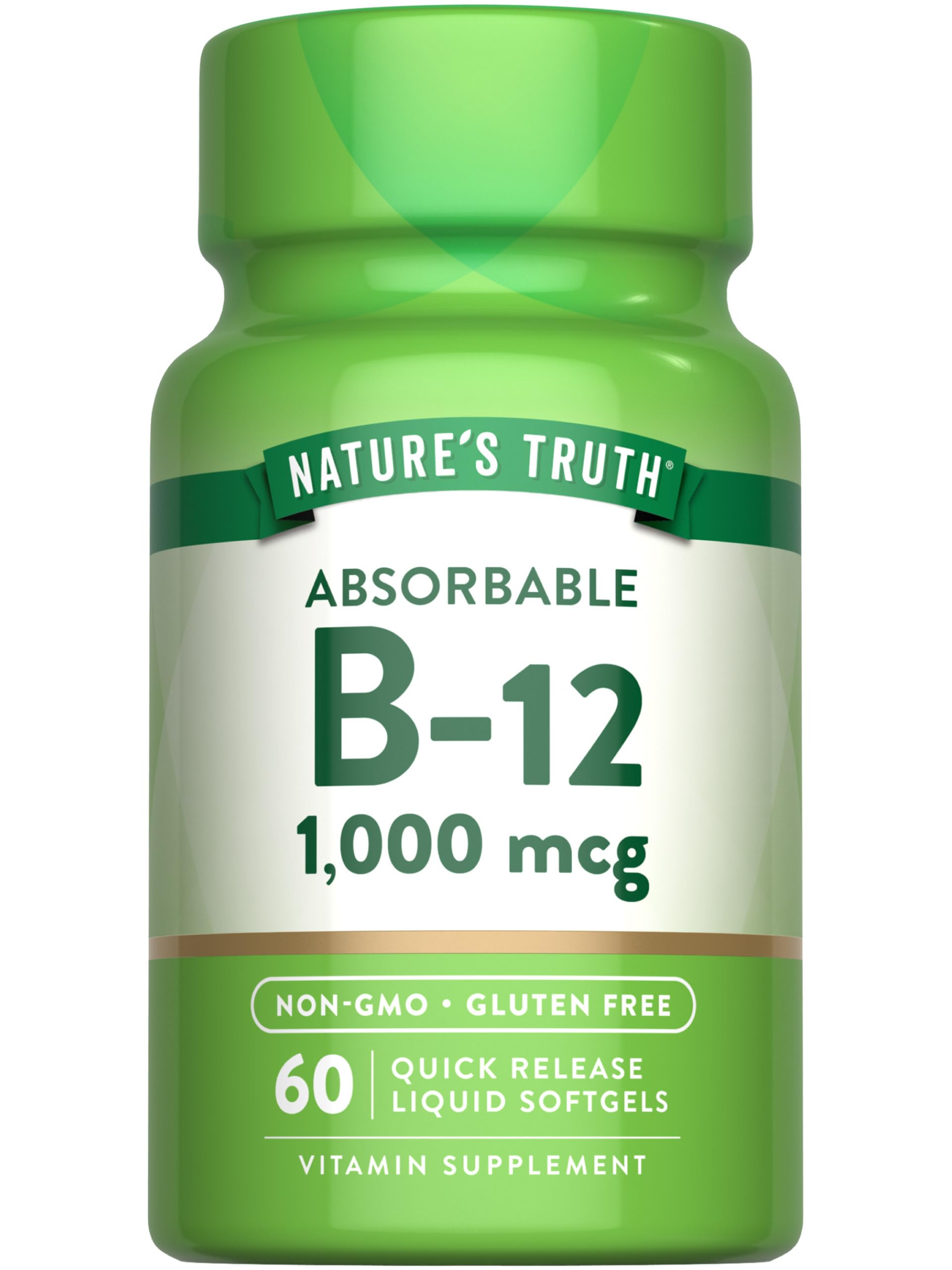 Nature's Truth Vitamin B12 1000 mcg Softgels 60