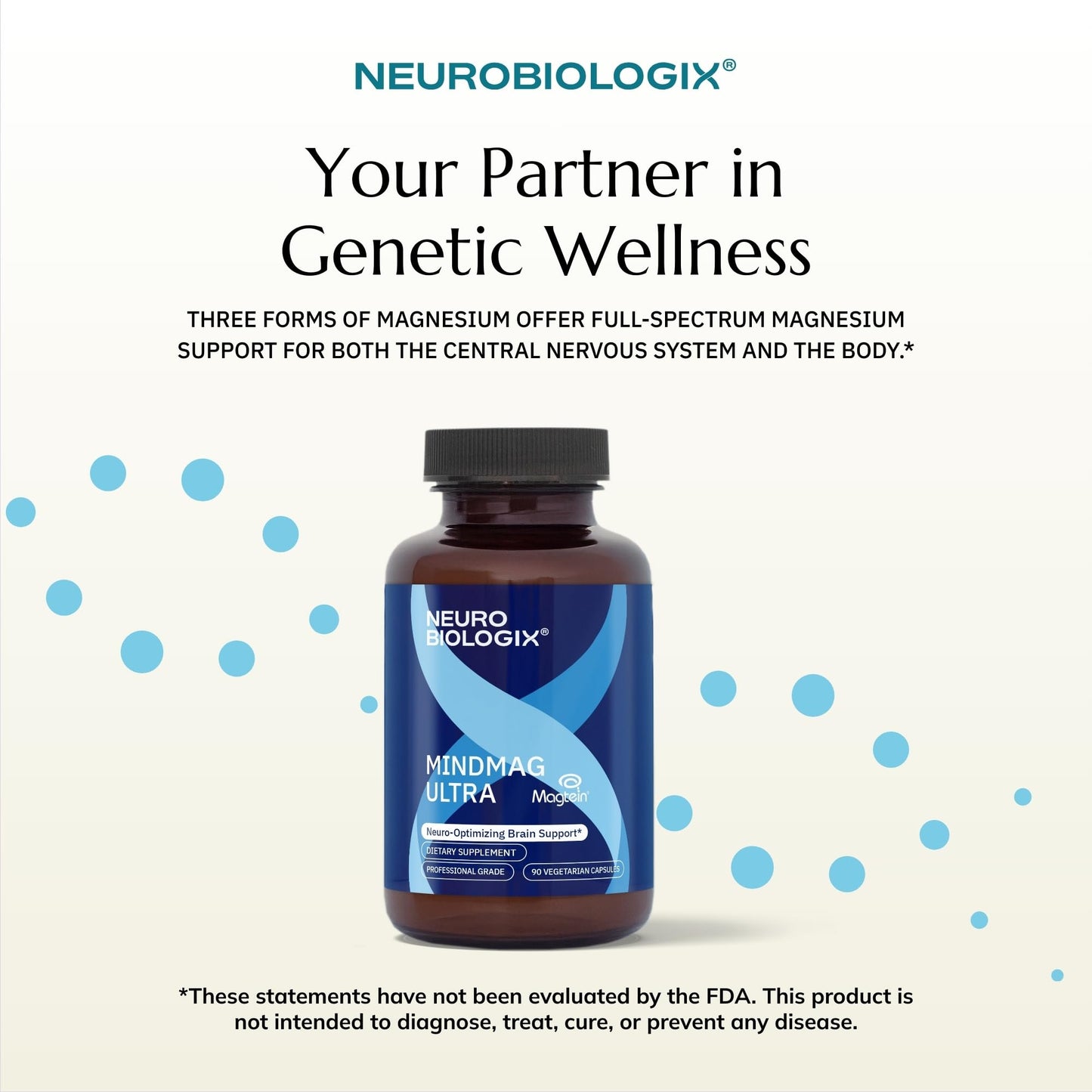 Neurobiologix MindMag Ultra with Magnesium L-Threonate for Men & Women, Triple Action Magnesium Complex for Memory, Calm, Relaxation & Cognitive Performance, 120 Capsules