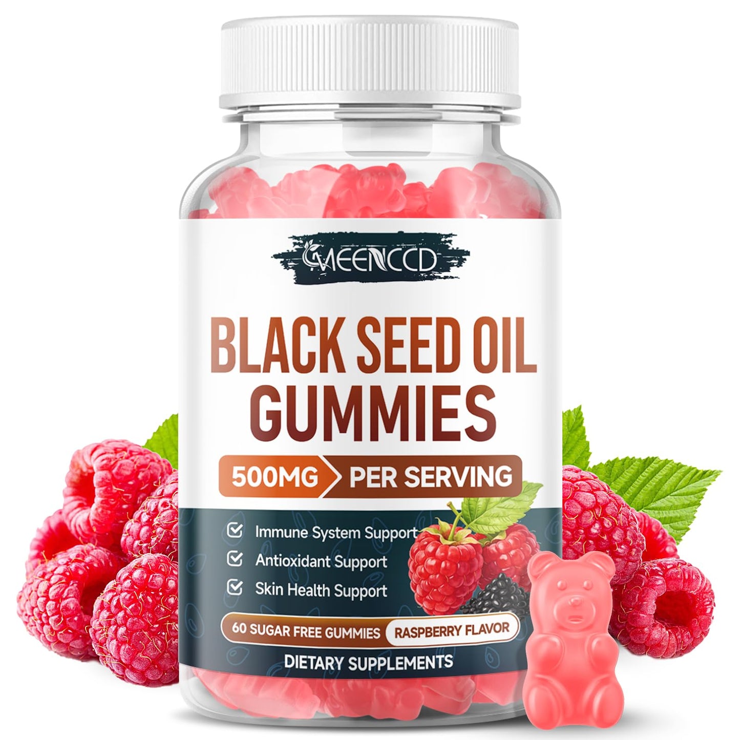 MEENCCD Black Seed Oil Gummies 60 Count