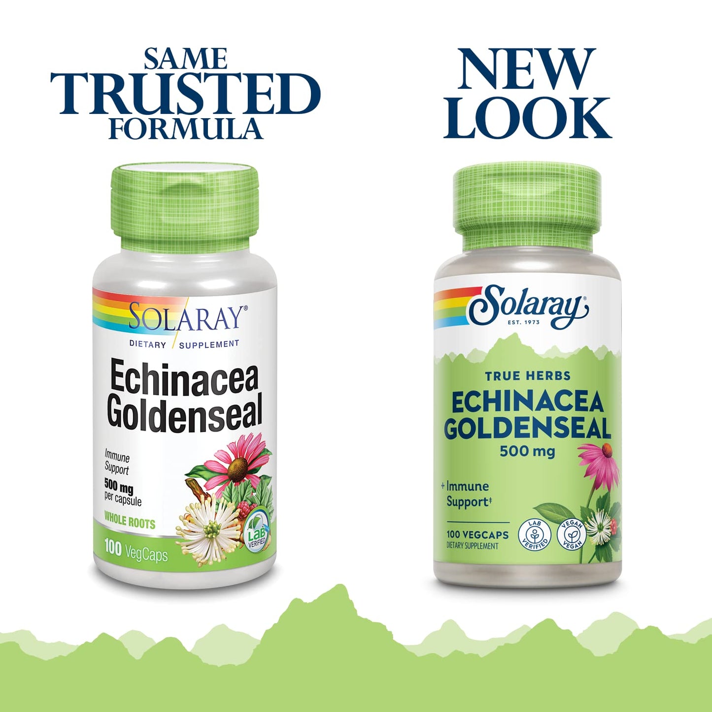 Solaray Echinacea Root & Goldenseal Root Supplement Capsules 100