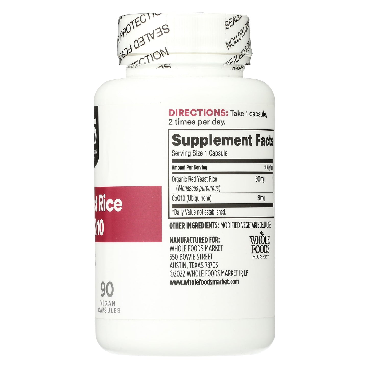 365 by Whole Foods Market Red Yeast Rice with CoQ10 90 Capsules