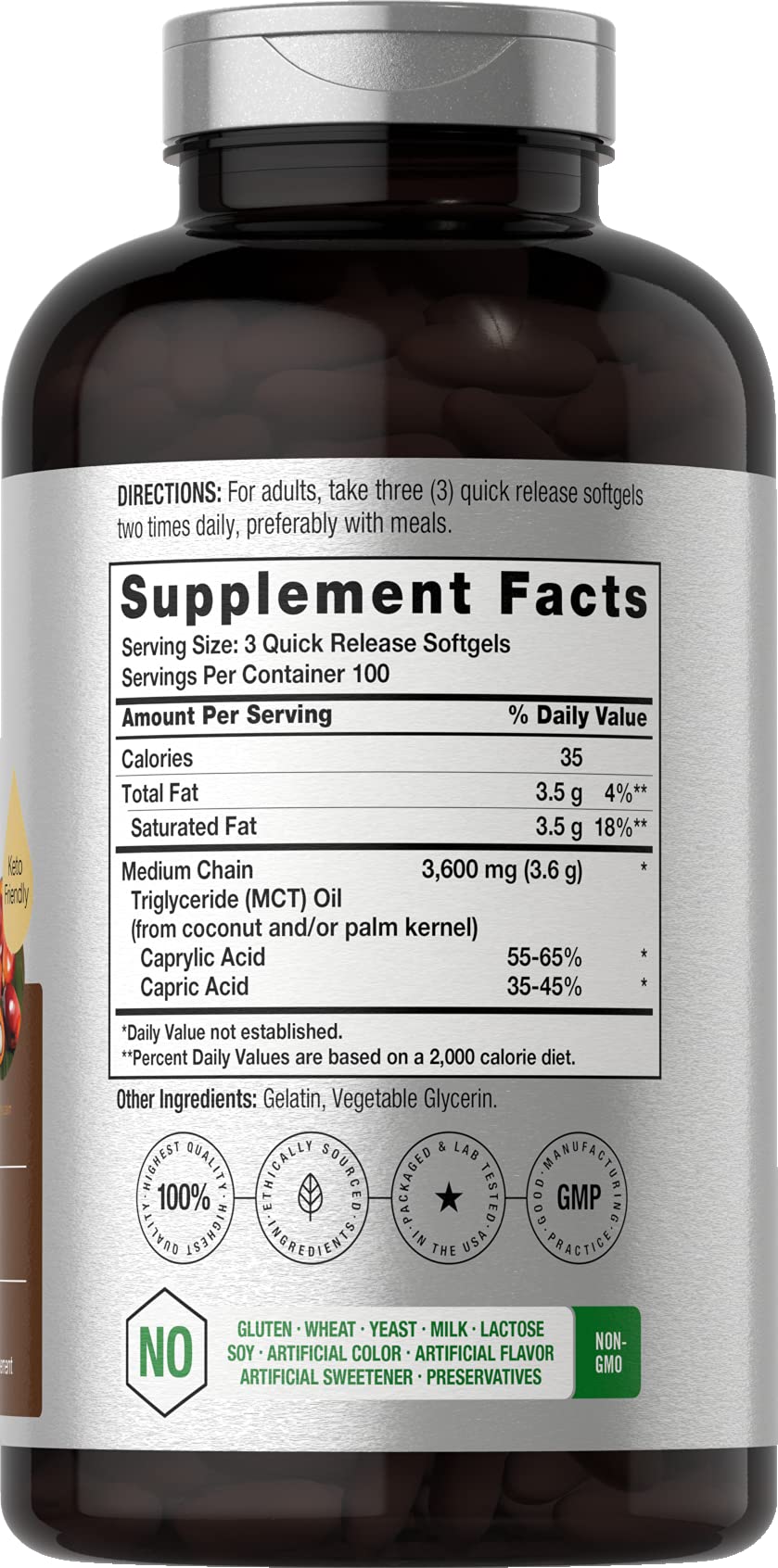 Horbäach MCT Oil Supplement Softgels 300