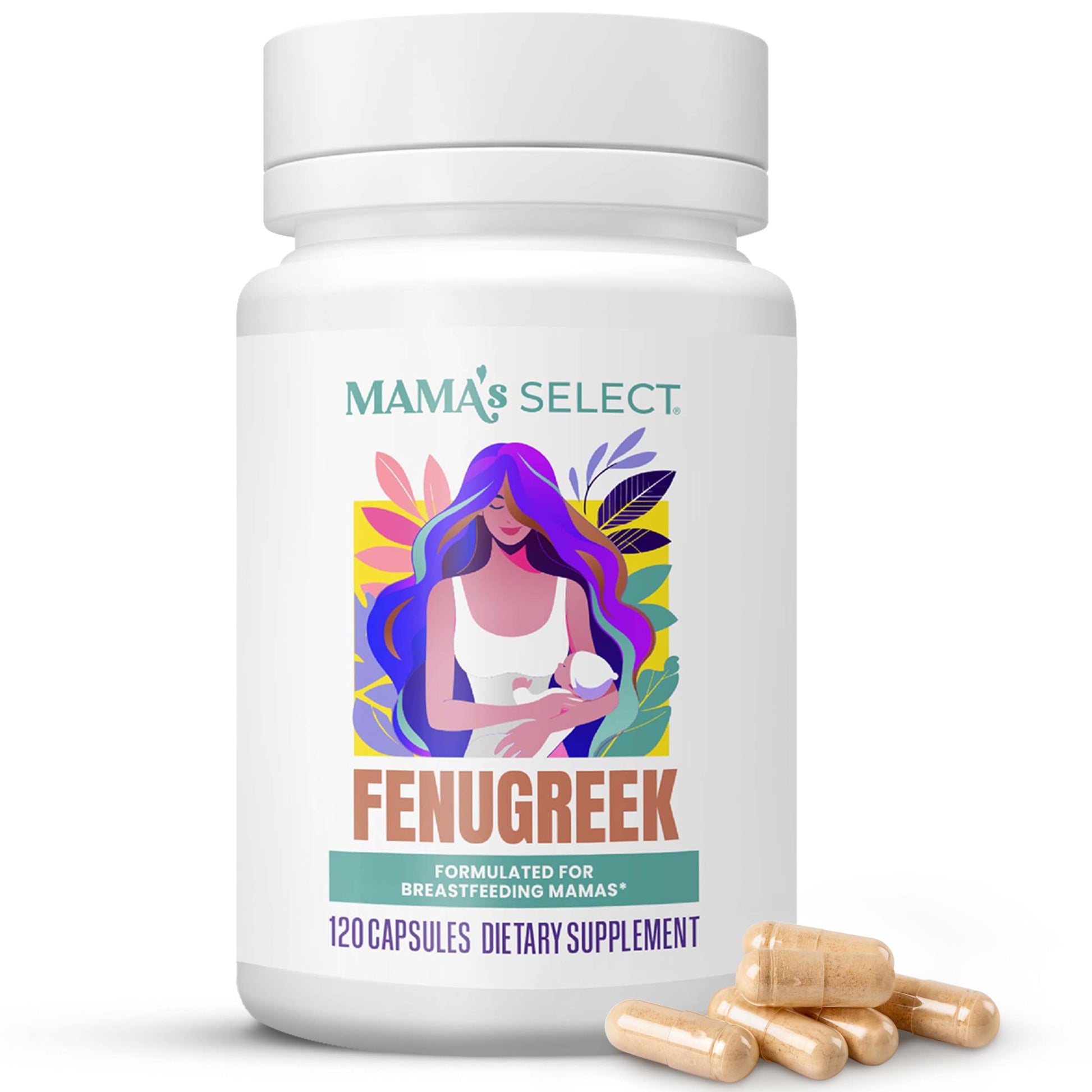 Mama's Select Organic Fenugreek Capsules, 120 Count