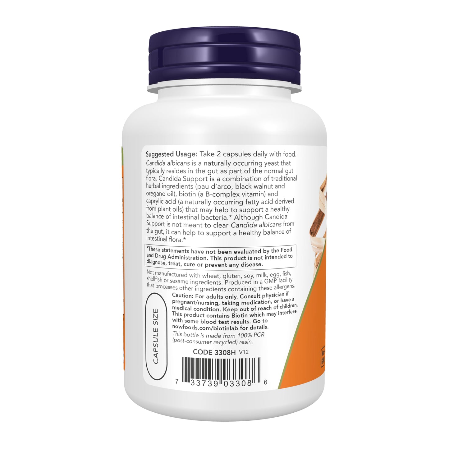 NOW Foods Bacillus Support with Pau D'Arco, Oregano Oil, Black Walnut & Caprylic Acid Capsules 3.5274