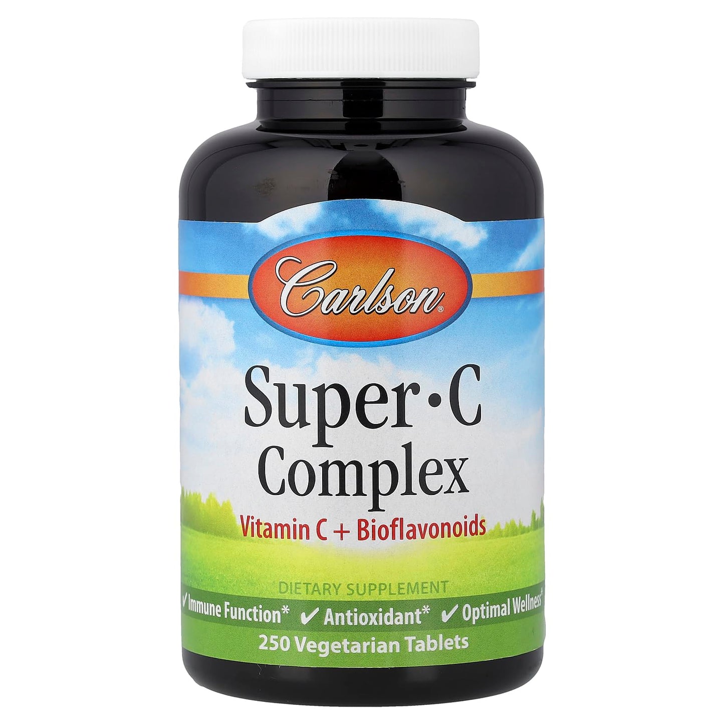 Carlson Super C Complex, Bioflavonoids and C Vegetarian Tablets, 250