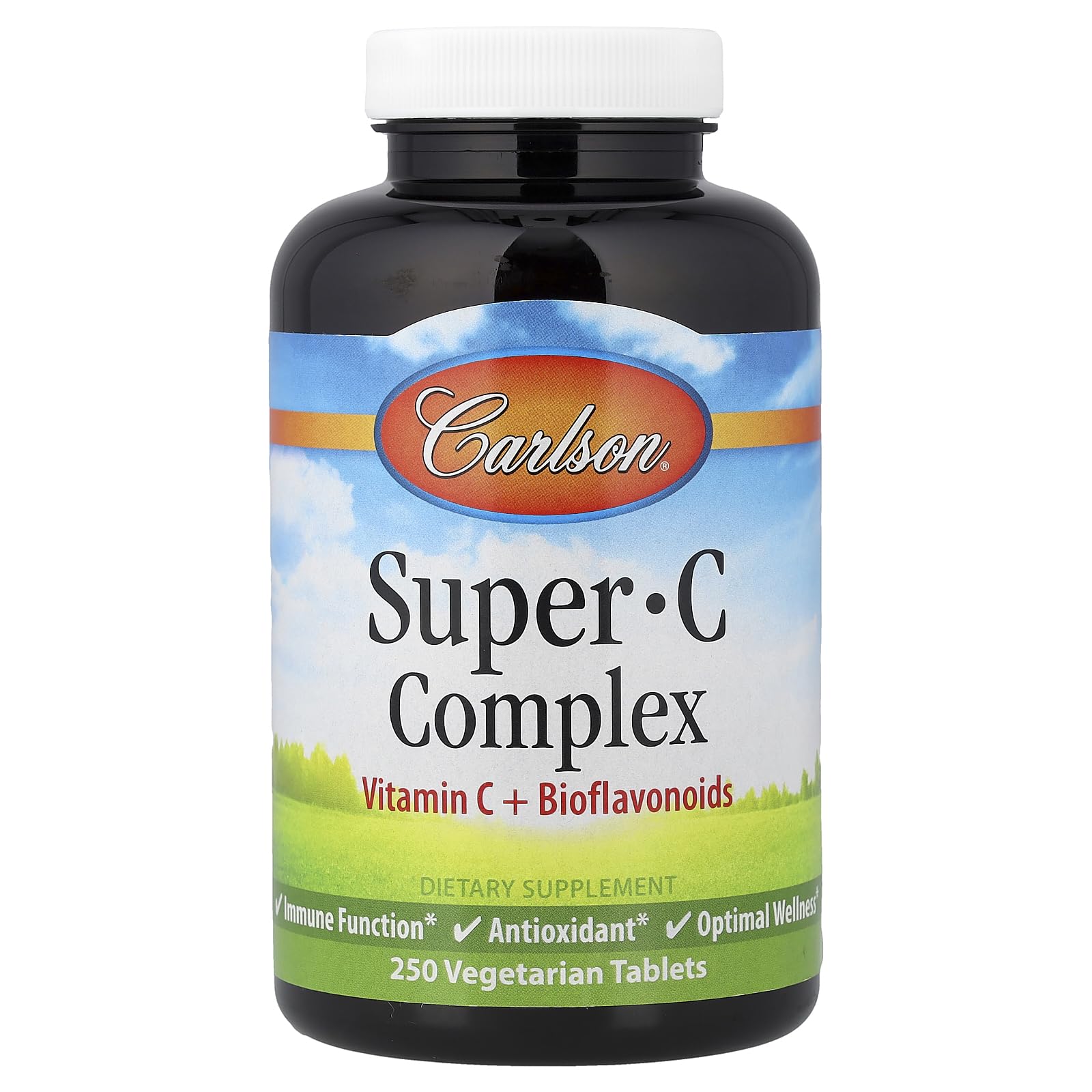 Carlson Super C Complex, Bioflavonoids and C Vegetarian Tablets, 250