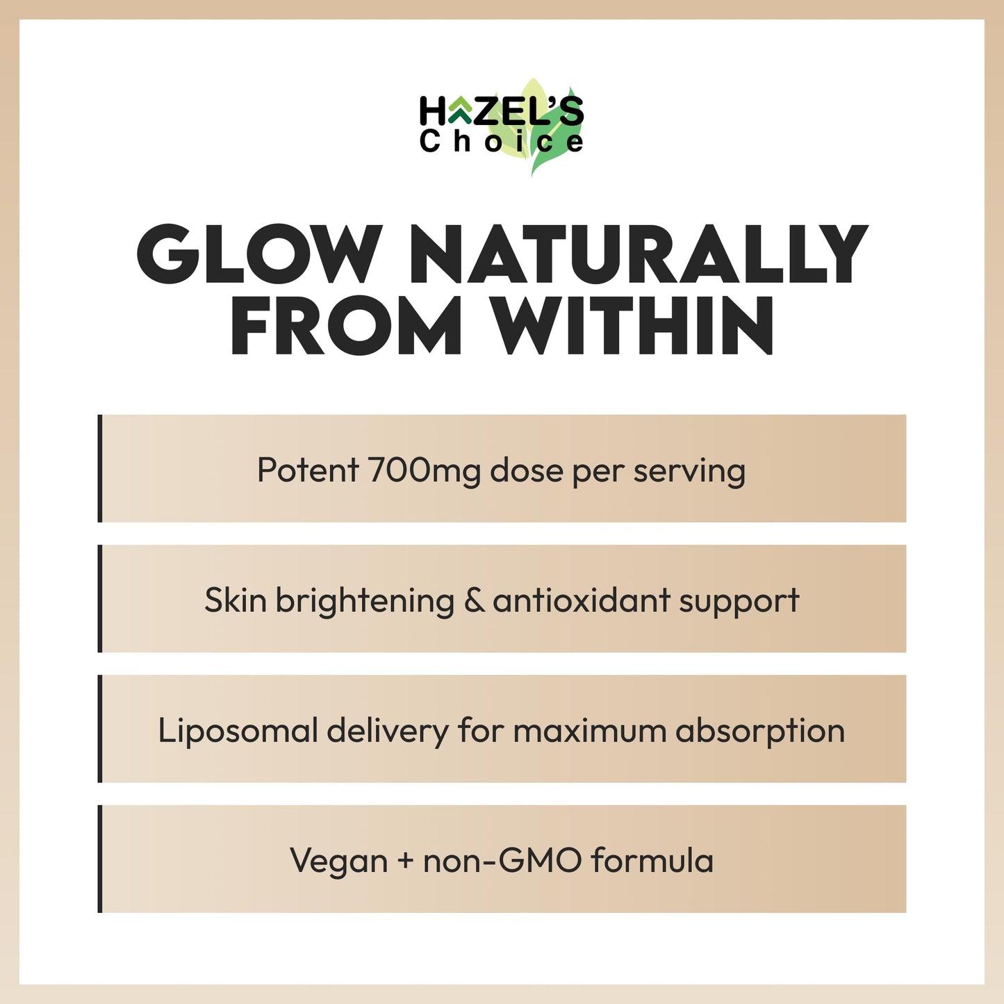 HAZEL'S Choice Liposomal Glutathione 700mg Capsules 60 Count