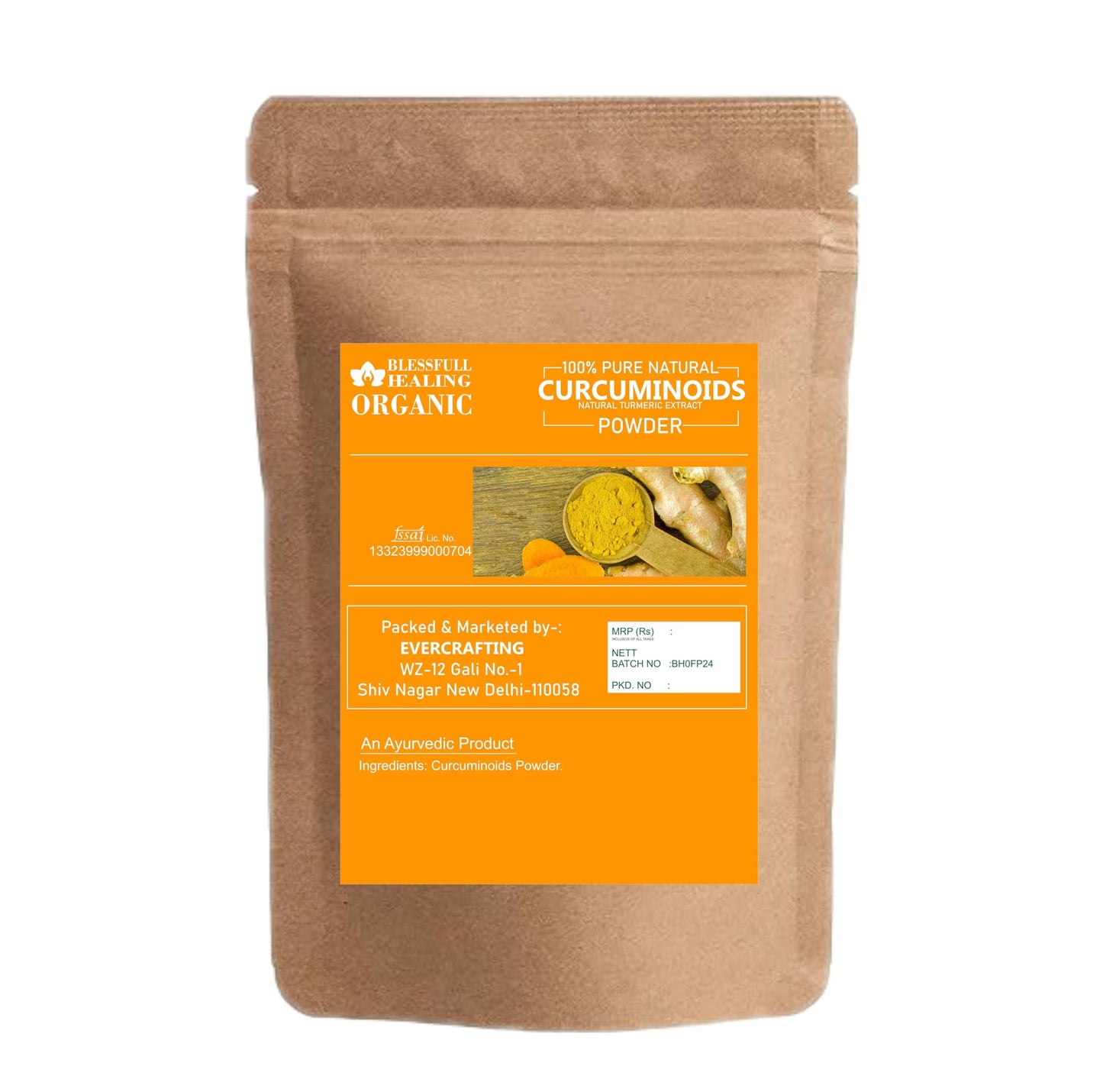 Blessfull Healing Organic Curcuminoids Powder, 300 Gram