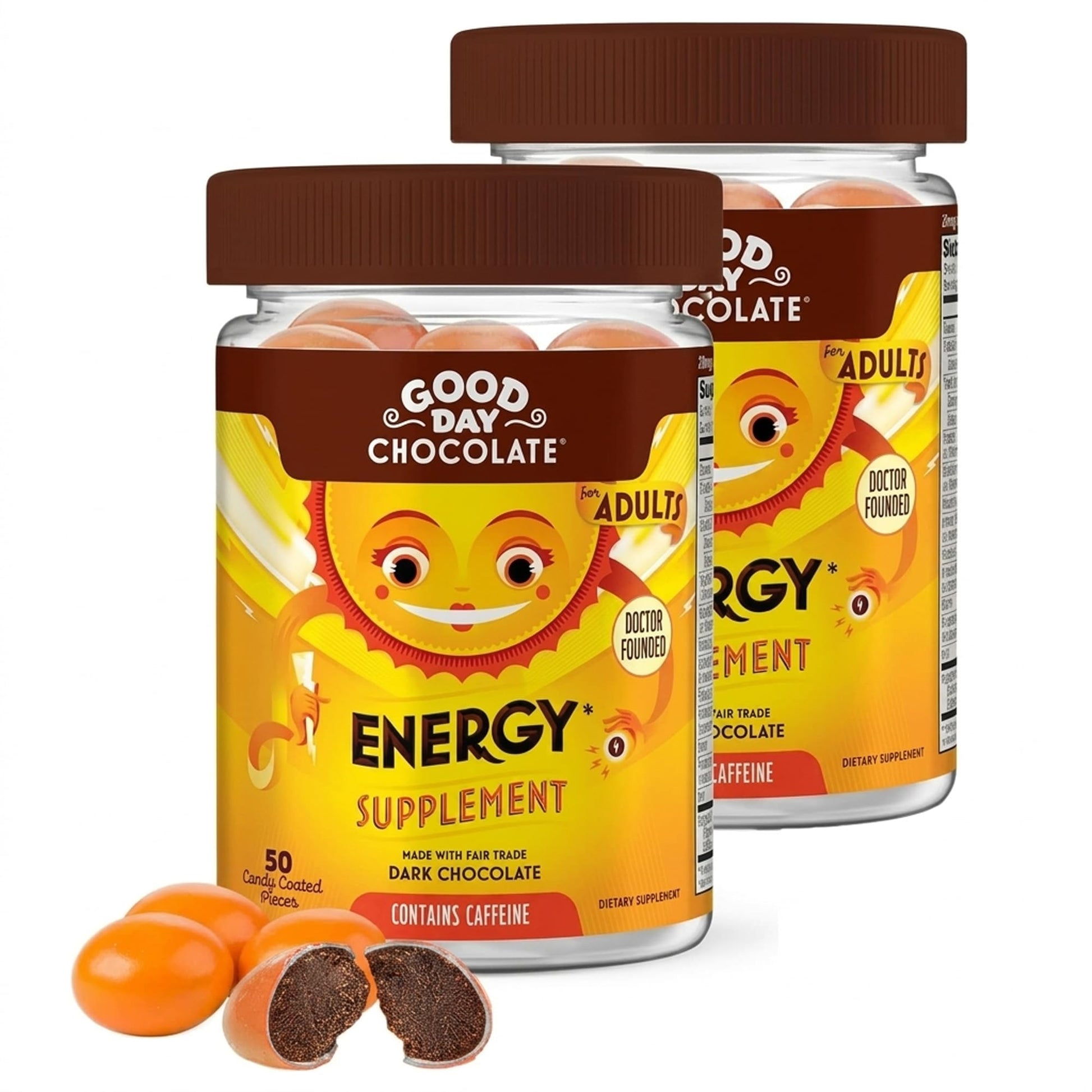 Good Day Chocolate Energy Supplements for Adults Chewable 100 Count