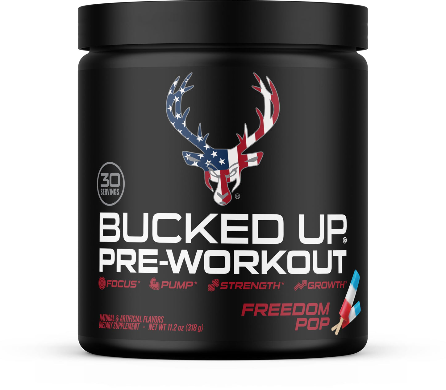 Bucked Up Pre Workout Freedom Pop Powder 12.5 Ounce
