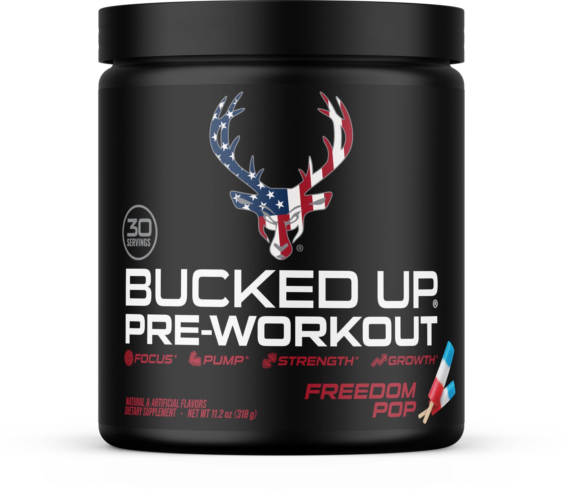 Bucked Up Pre Workout Freedom Pop Powder 12.5 Ounce