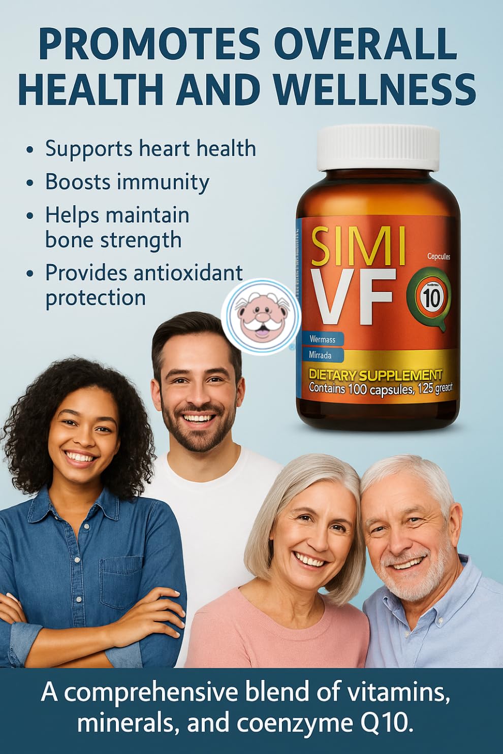 Generic Simi VF Multivitamin with Coenzyme Q10 Tablet, 100 Count