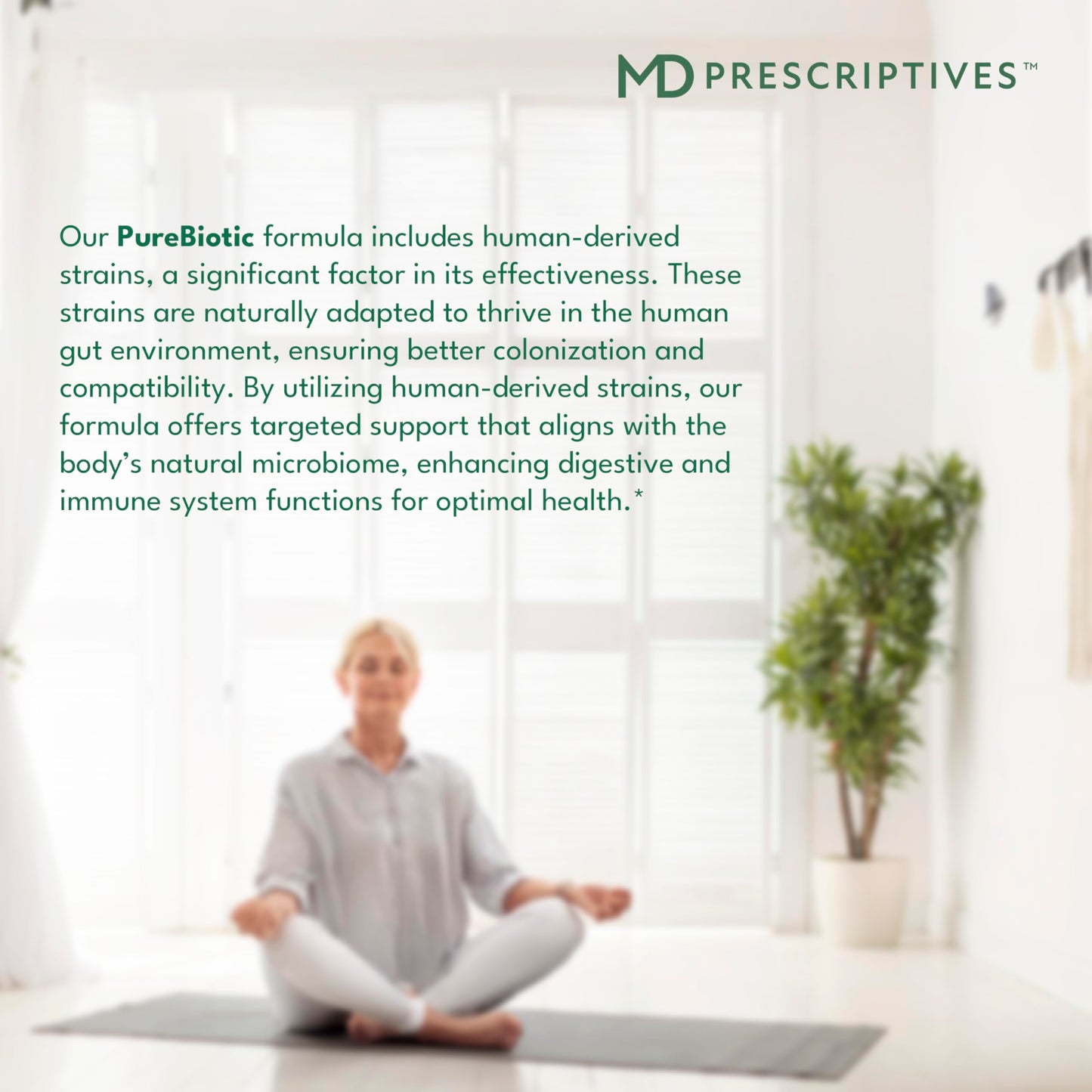 MD Prescriptives PureBiotic Probiotic Dietary Supplement for Digestive & Gut Health 60 Capsules