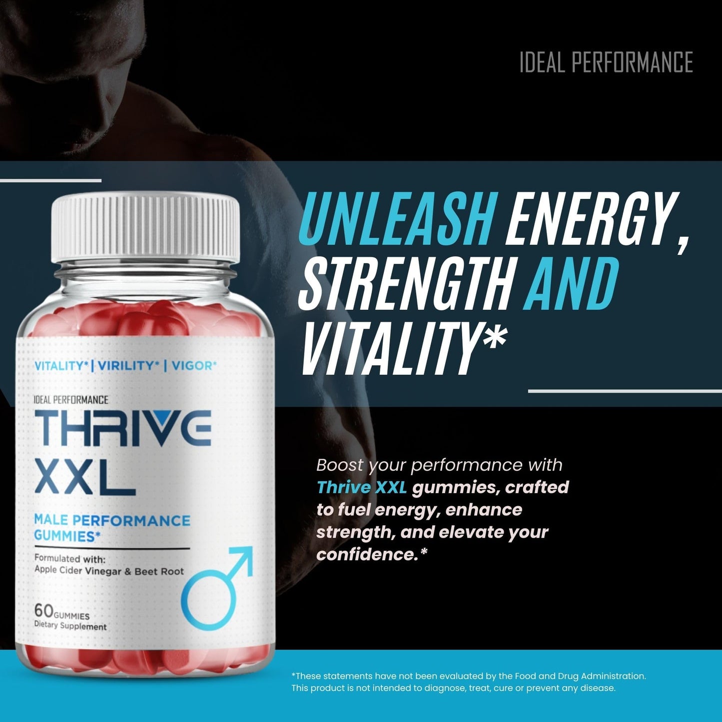 IDEAL PERFORMANCE Thrive XXL Gummy, 60 Count