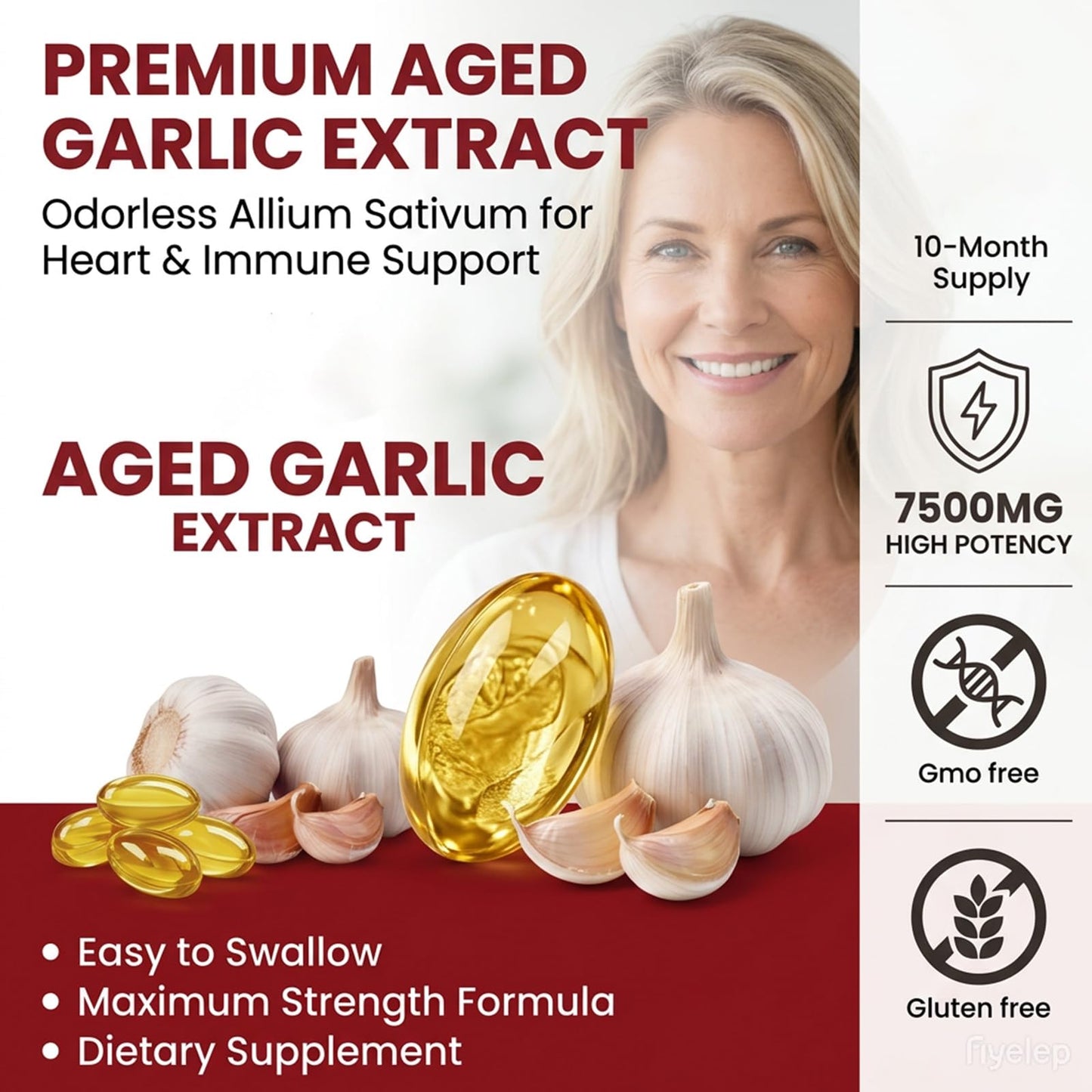 SylvaMyst Aged Garlic Extract Softgels 300 Count