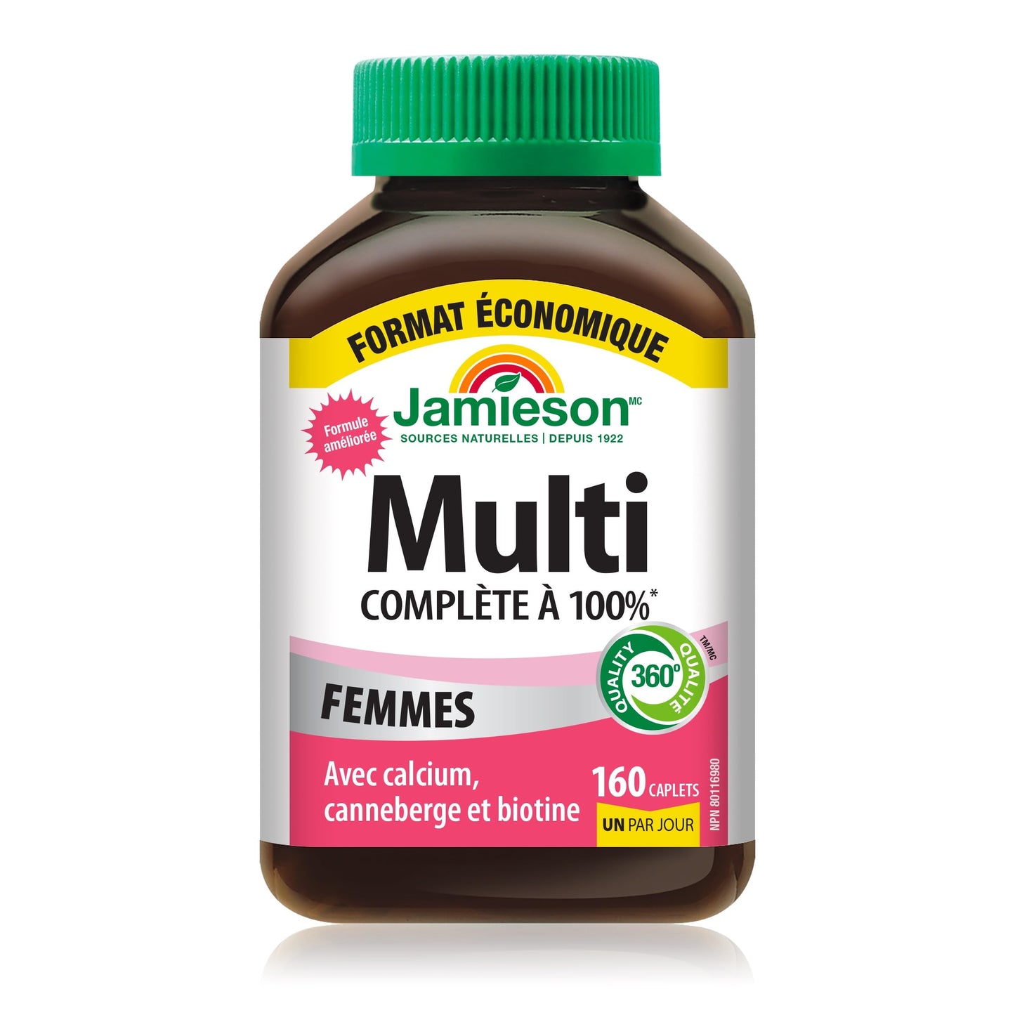Jamieson Laboratories Jamieson 100% Complete Multivitamin for Women Caplets, 160 Caplets