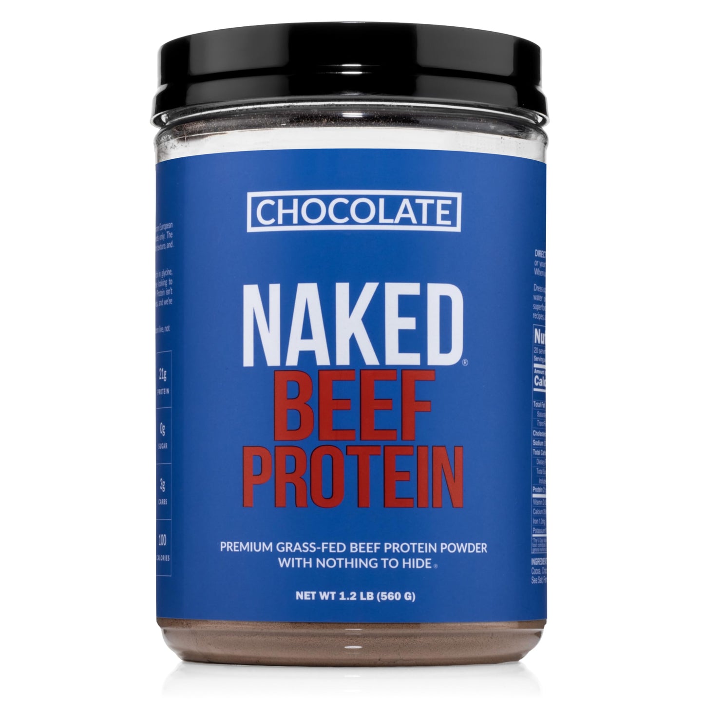NAKED Chocolate Beef Protein Isolate Powder, 20 Servings