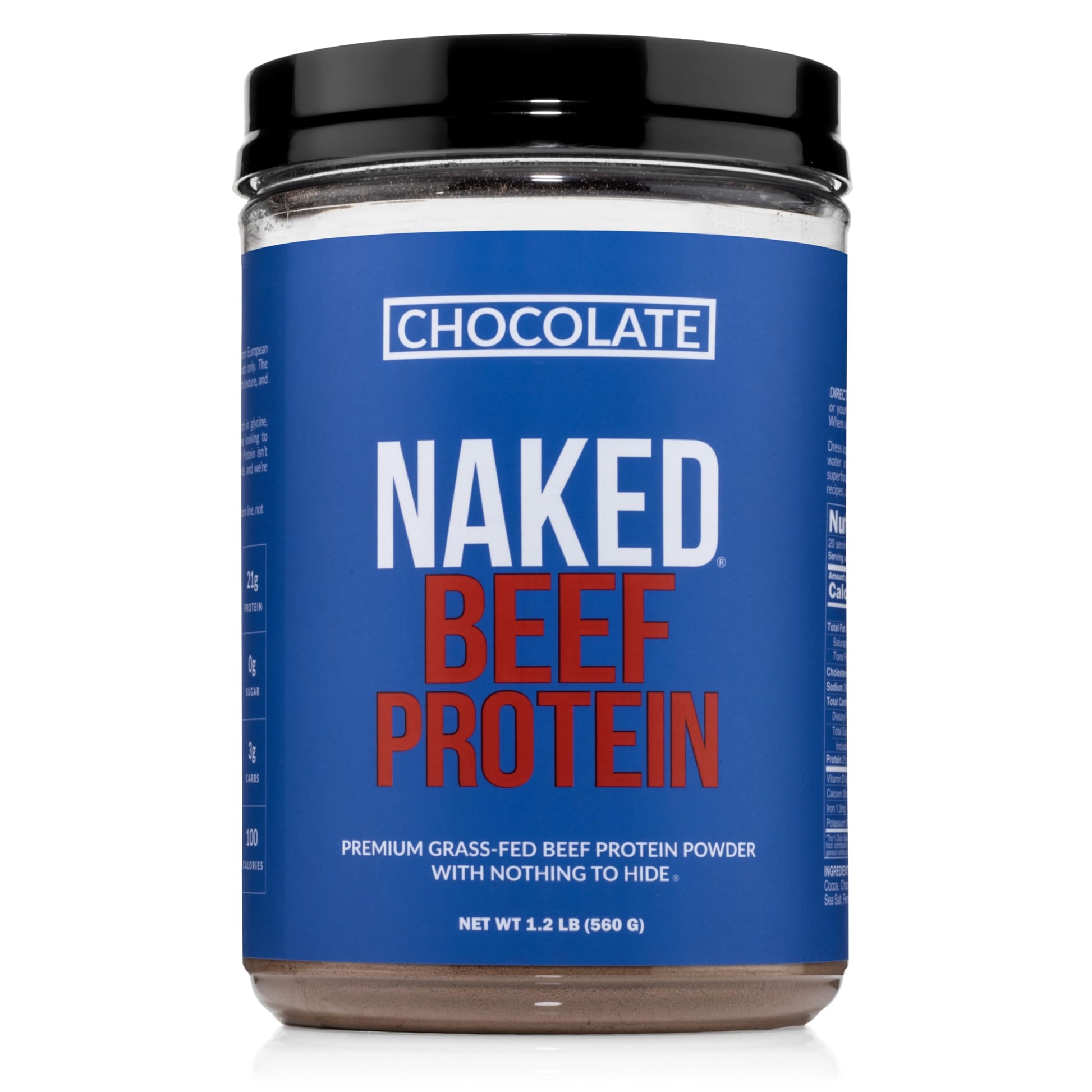 NAKED Chocolate Beef Protein Isolate Powder, 20 Servings