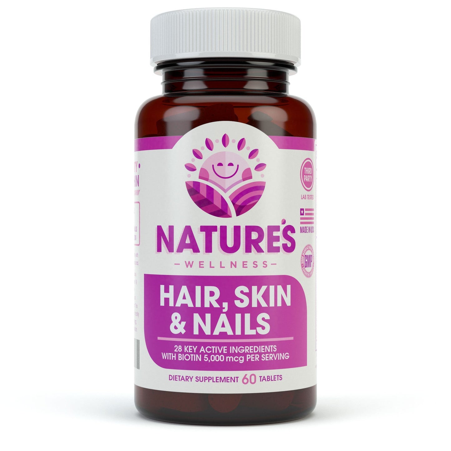 Natures Wellness Hair, Skin & Nails Essential Nourishing Supplement Tablet, 60 Tablets