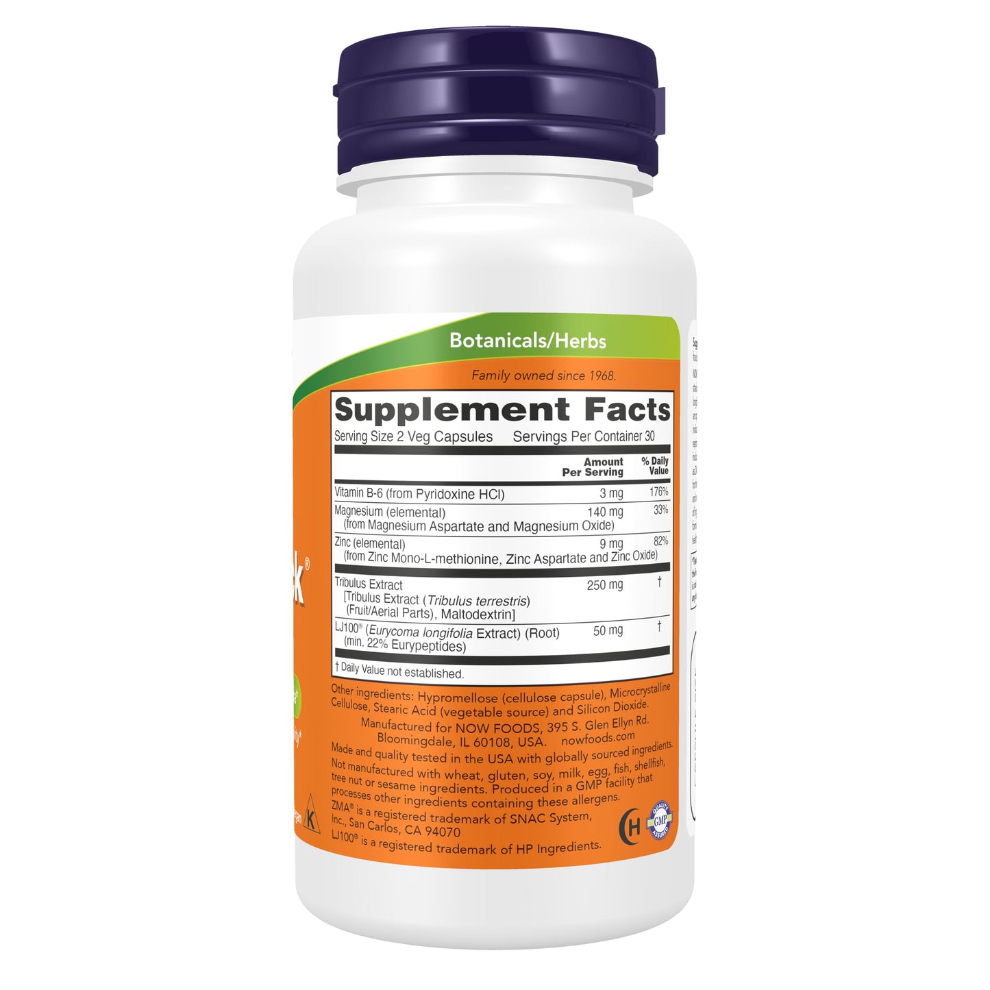 NOW Foods TestoJack 100 with LJ100 Tongkat Ali, Tribulus & ZMA, 60 Veg Capsules
