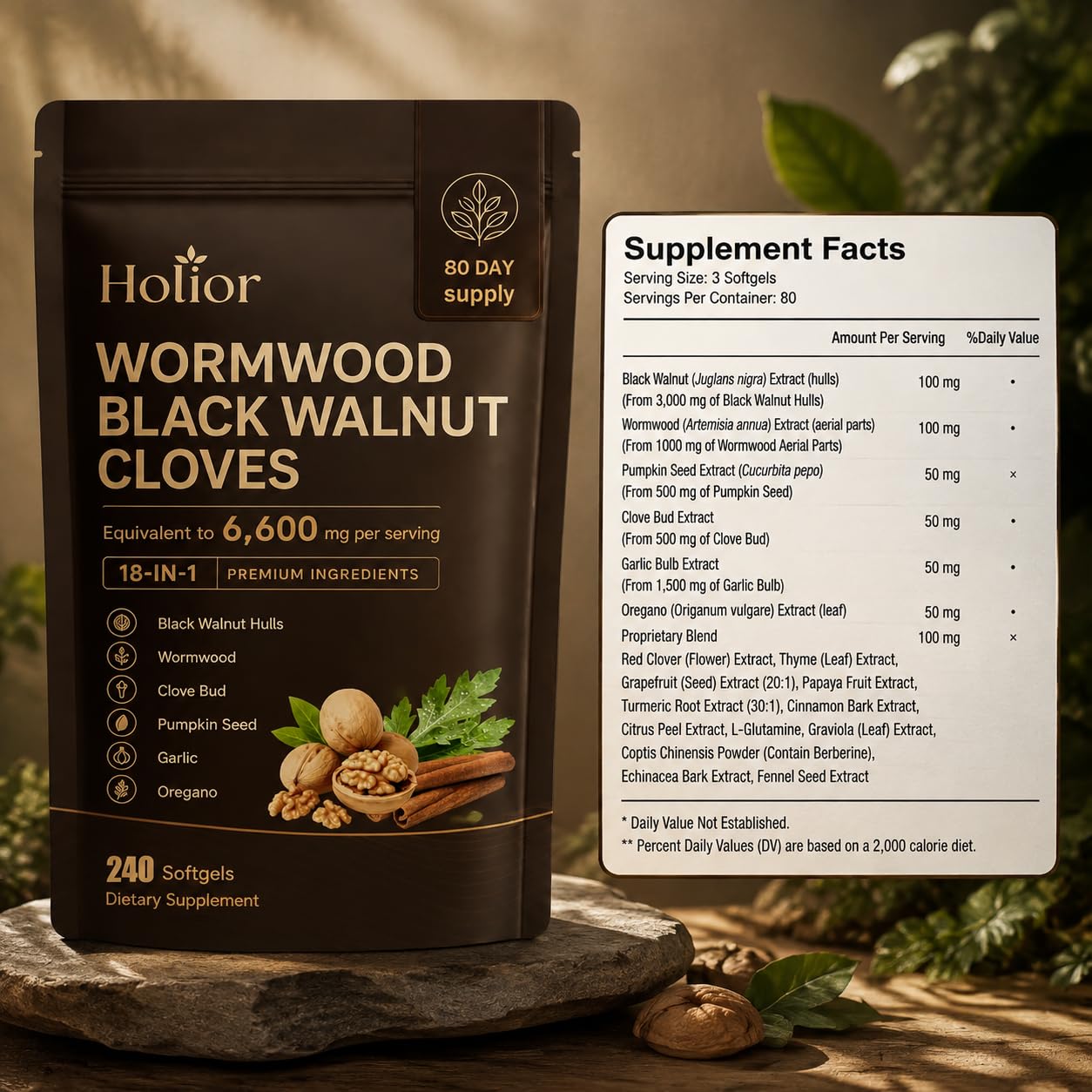 Prspy Wormwood Black Walnut Cloves Softgel 240 Count