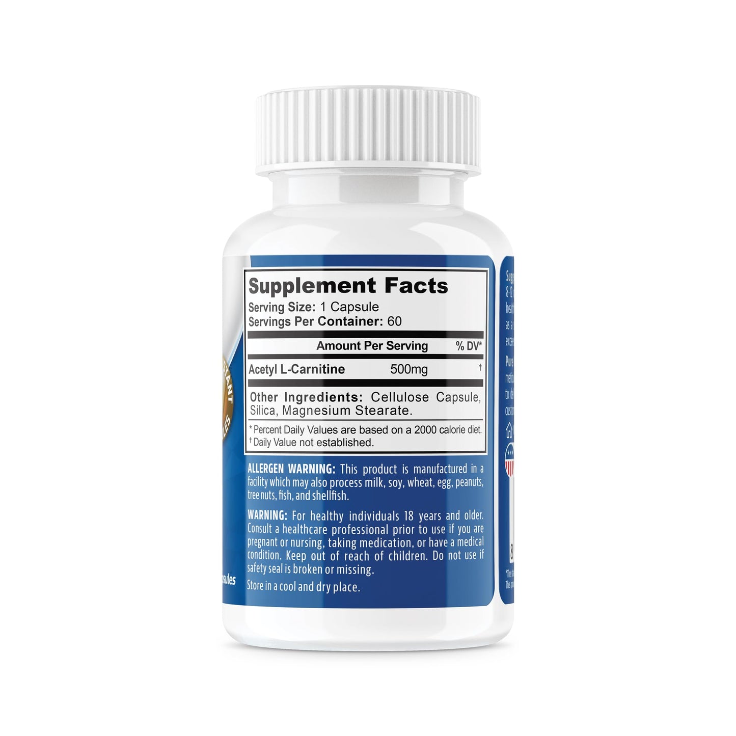 NeuropAWAY Acetyl L-Carnitine 500mg Capsule, 60 Count