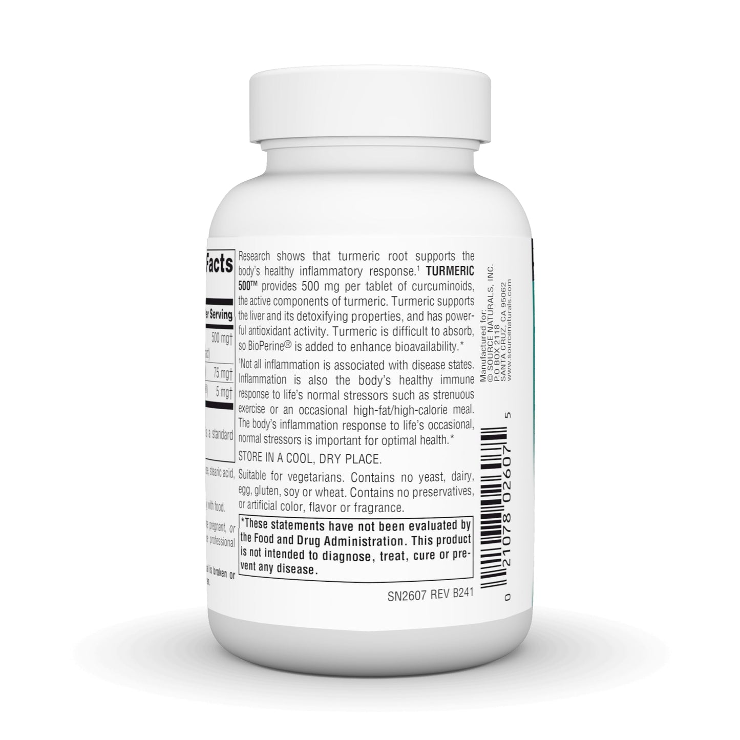 Source Naturals Turmeric 500, 500 mg 120 Tablets