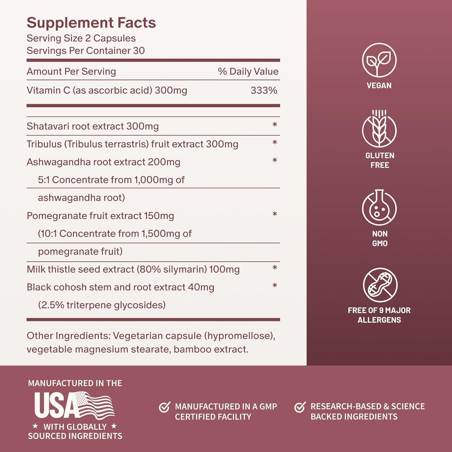 Snap Supplements Perimeno Health Perimenopause Supplements for Women Capsules 60