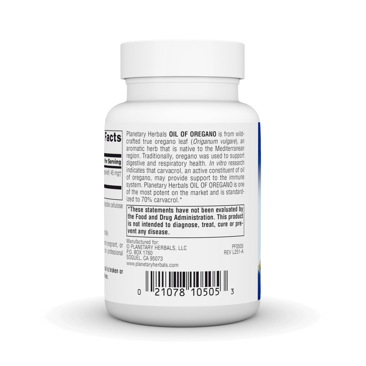 Planetary Herbals Oil of Oregano Capsule 120 Count