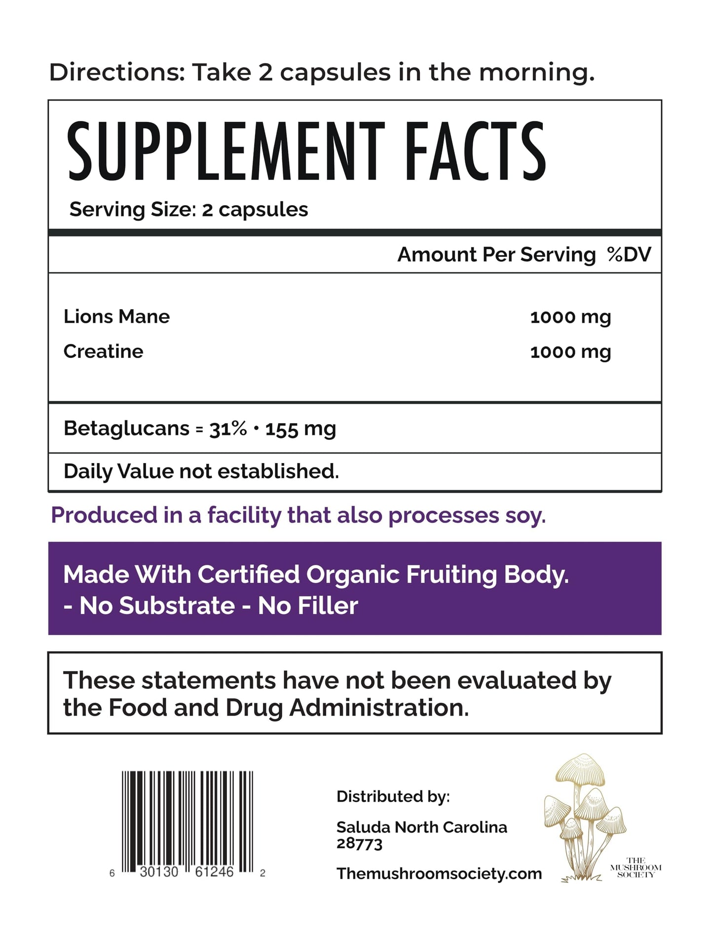 The Mushroom Society Gym Time – Morning Rush, Chill Pill & Lion’s Mane Extra 360 Capsules