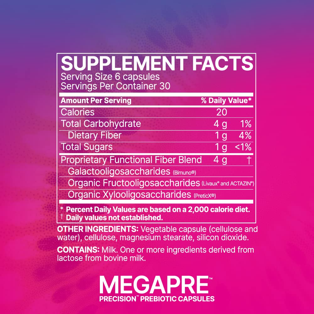 Microbiome Labs MegaPre Prebiotic Fiber Supplement Capsule 180 Capsules