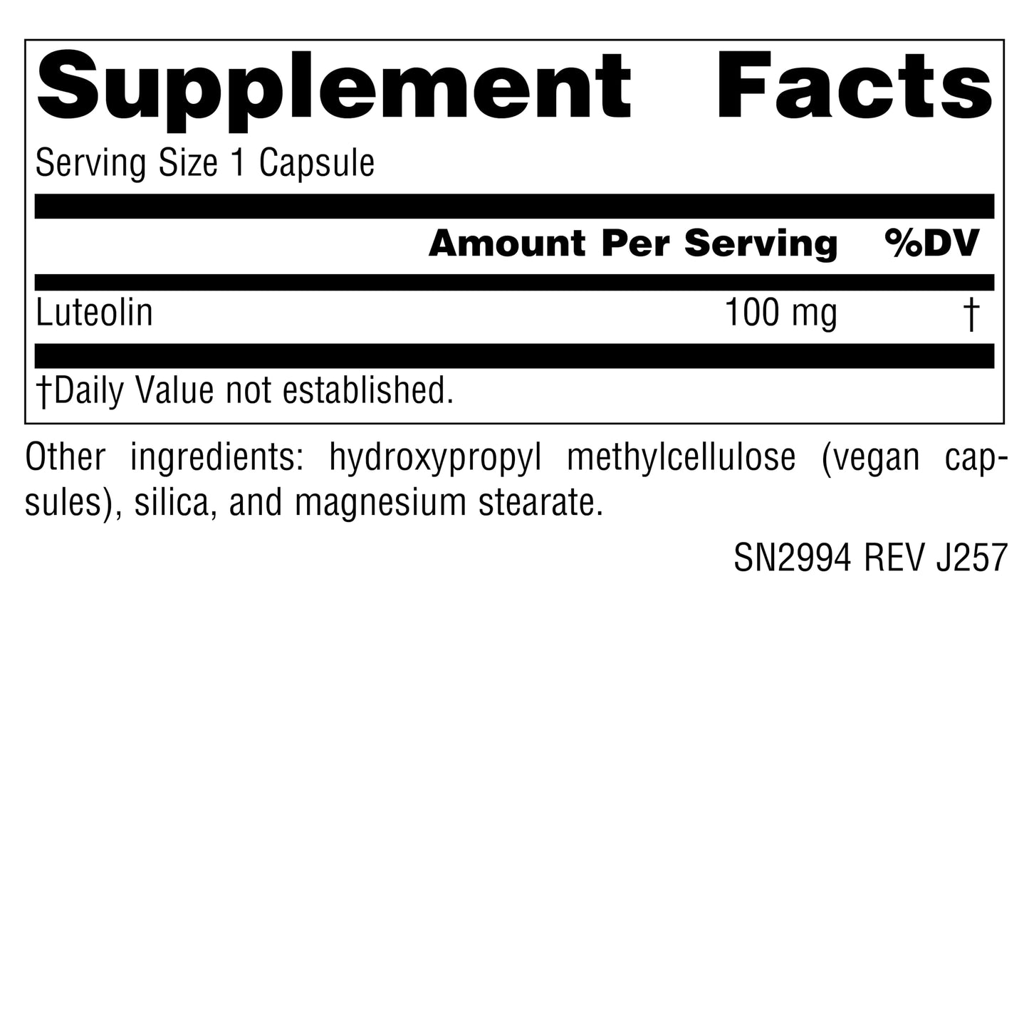 Source Naturals Luteolin 100 mg Capsules, 30 Capsules