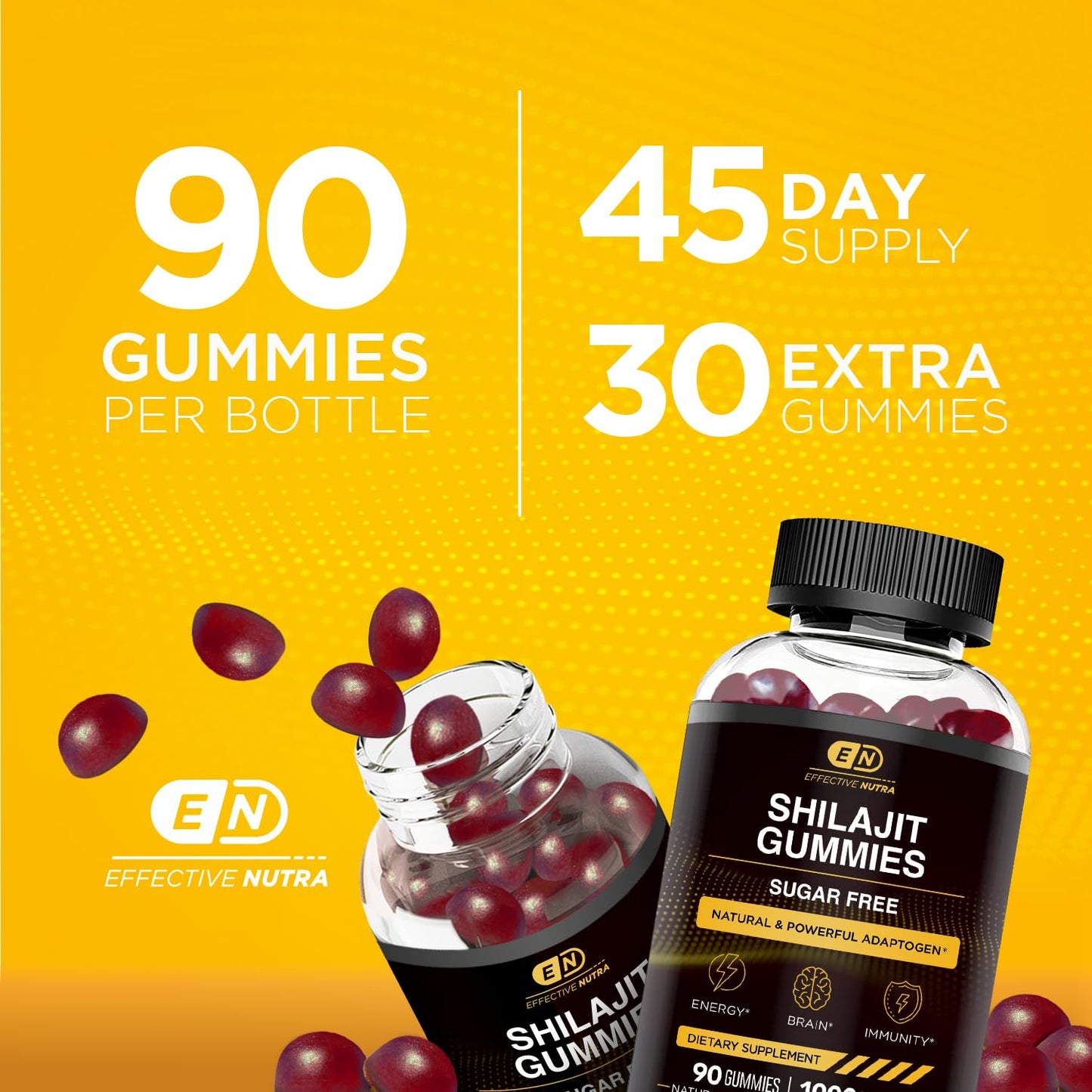 Effective Nutra Shilajit Gummies 1000mg, 90 Count