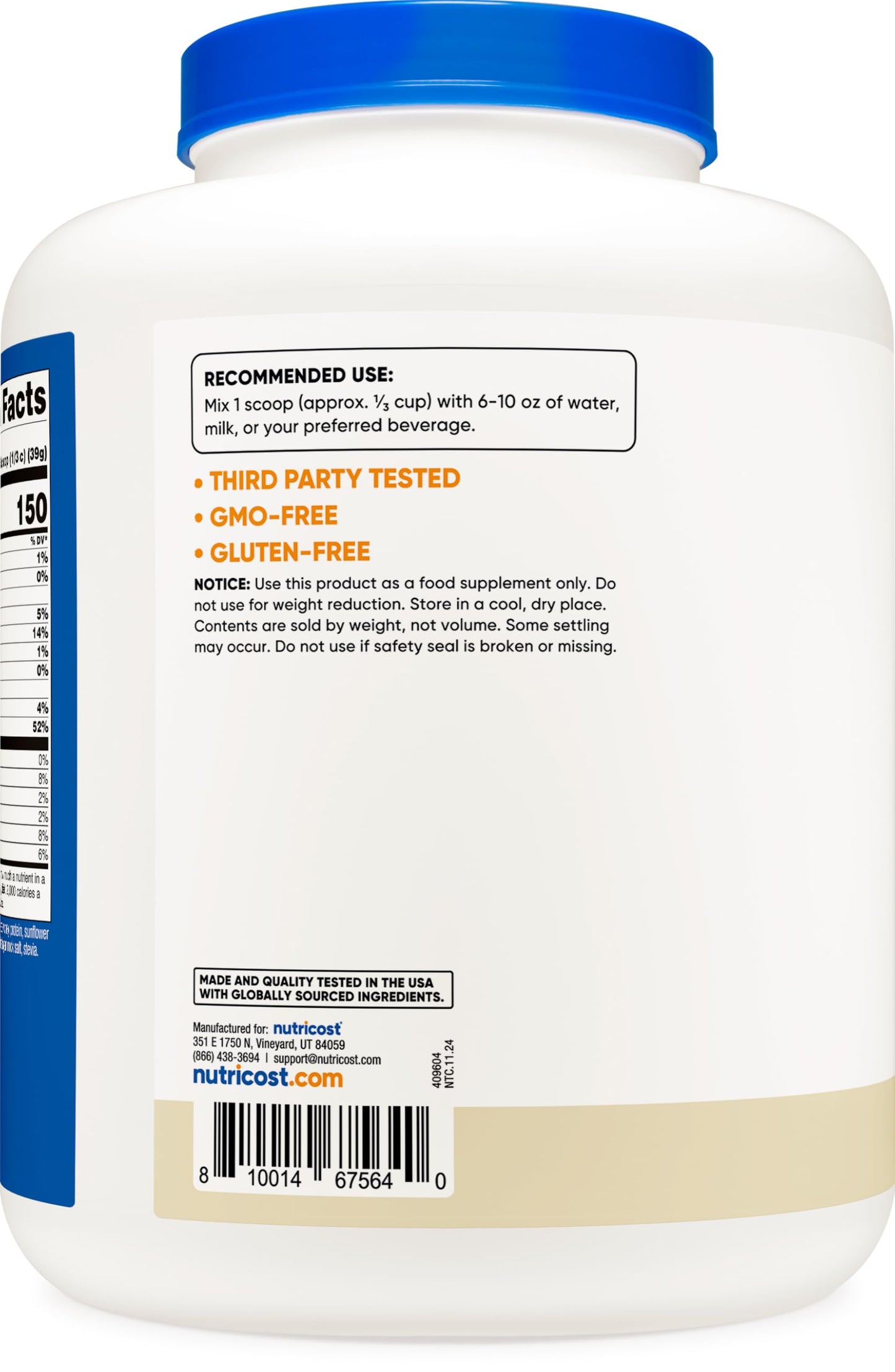 Nutricost Grass-Fed Whey Protein Isolate Powder (Vanilla) 80
