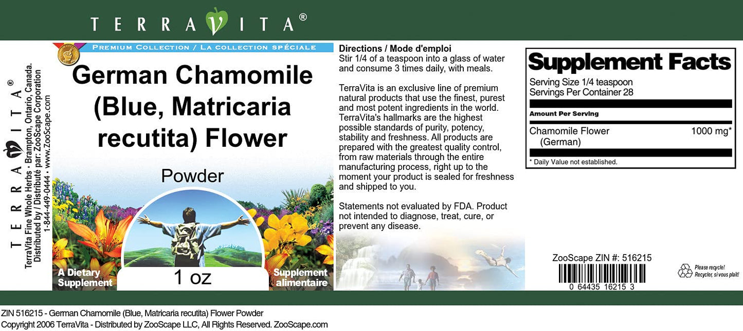 Terravita German Chamomile Flower Powder 1 oz