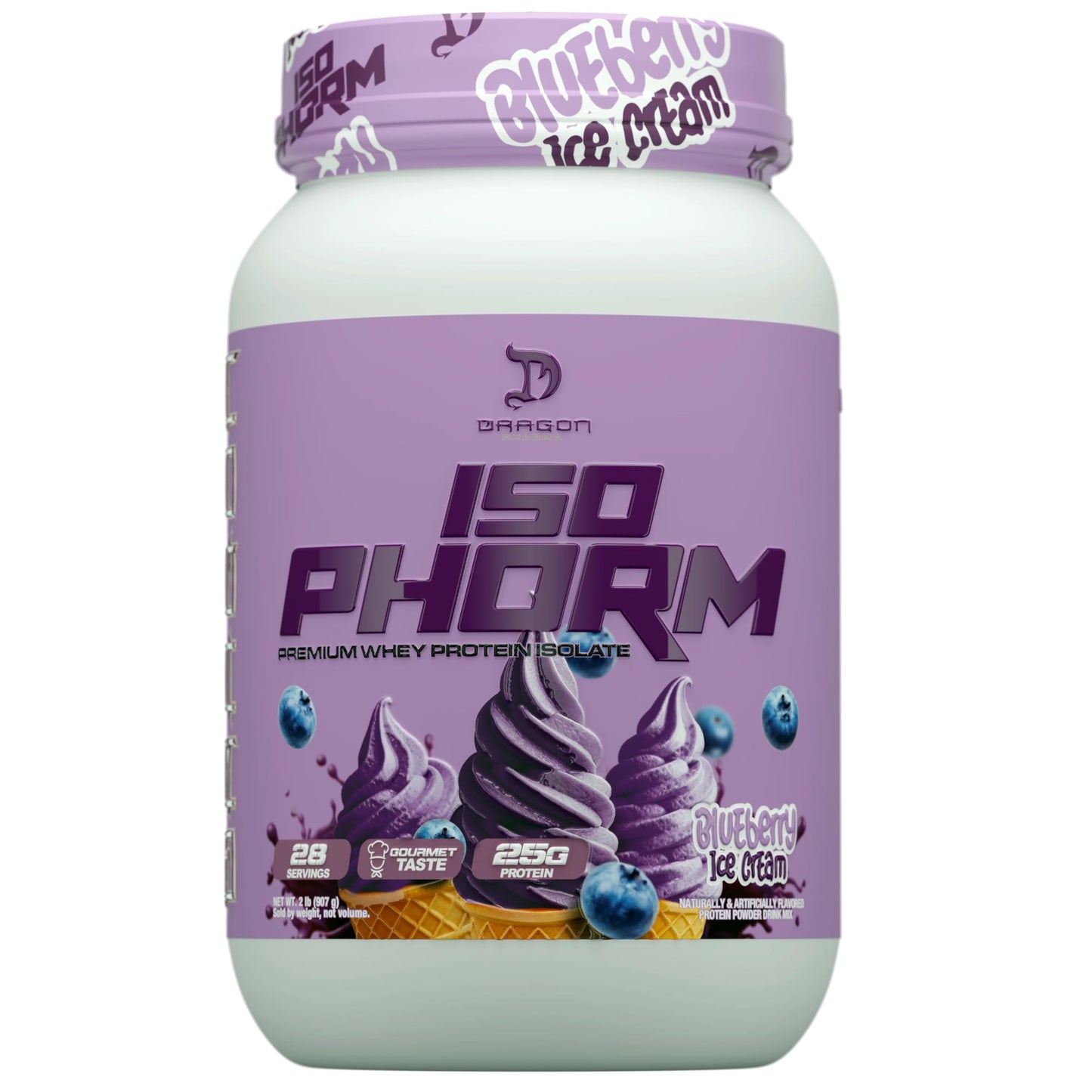 DRAGON PHARMA Isophorm Hydrolized Whey Protein Isolate Powder, 32 Servings, 2 lb