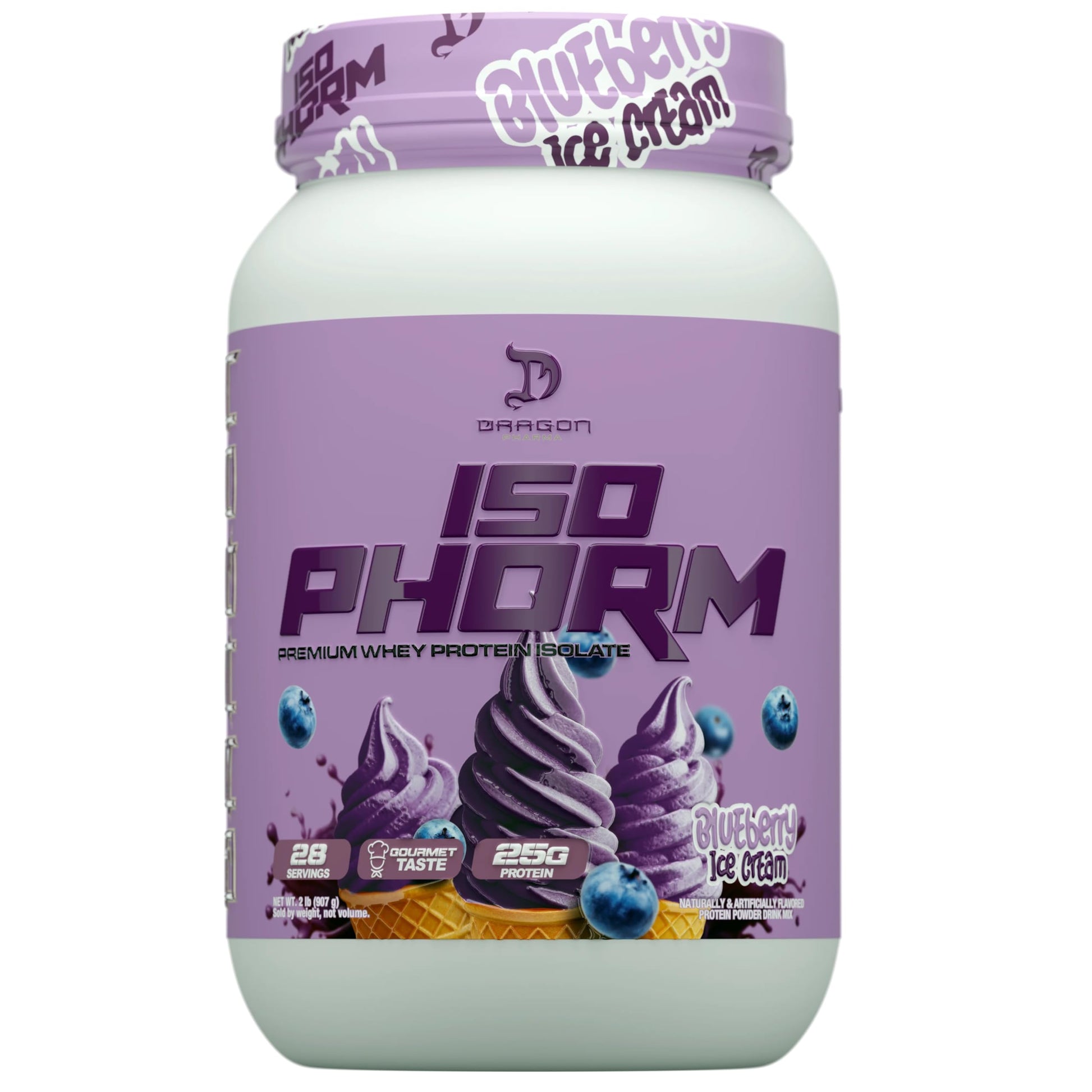 DRAGON PHARMA Isophorm Hydrolized Whey Protein Isolate Powder, 32 Servings, 2 lb