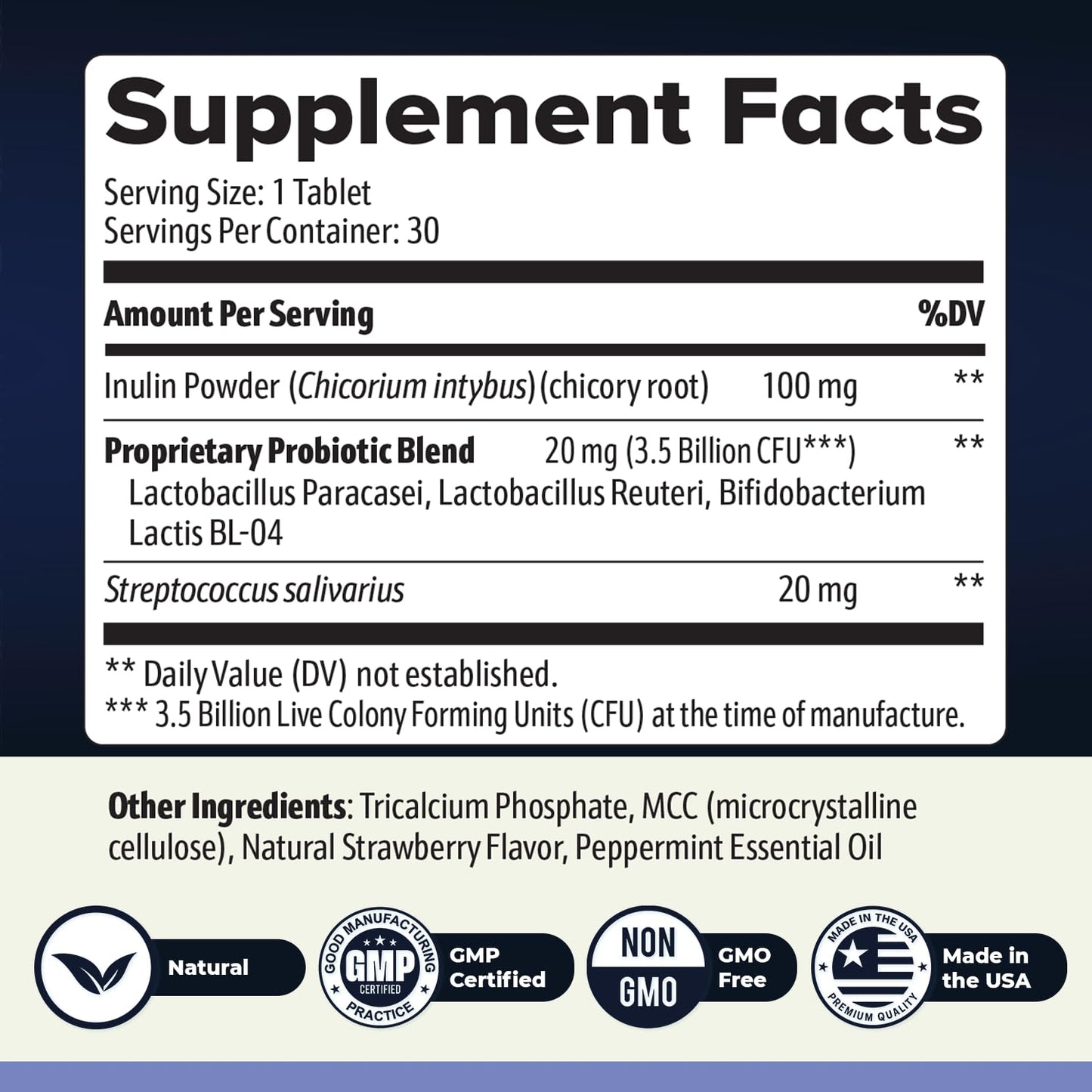 Nature’s NutriWave BrainSync Probiotic Tablets, 3.6 Billion CFU, 90 Tablets