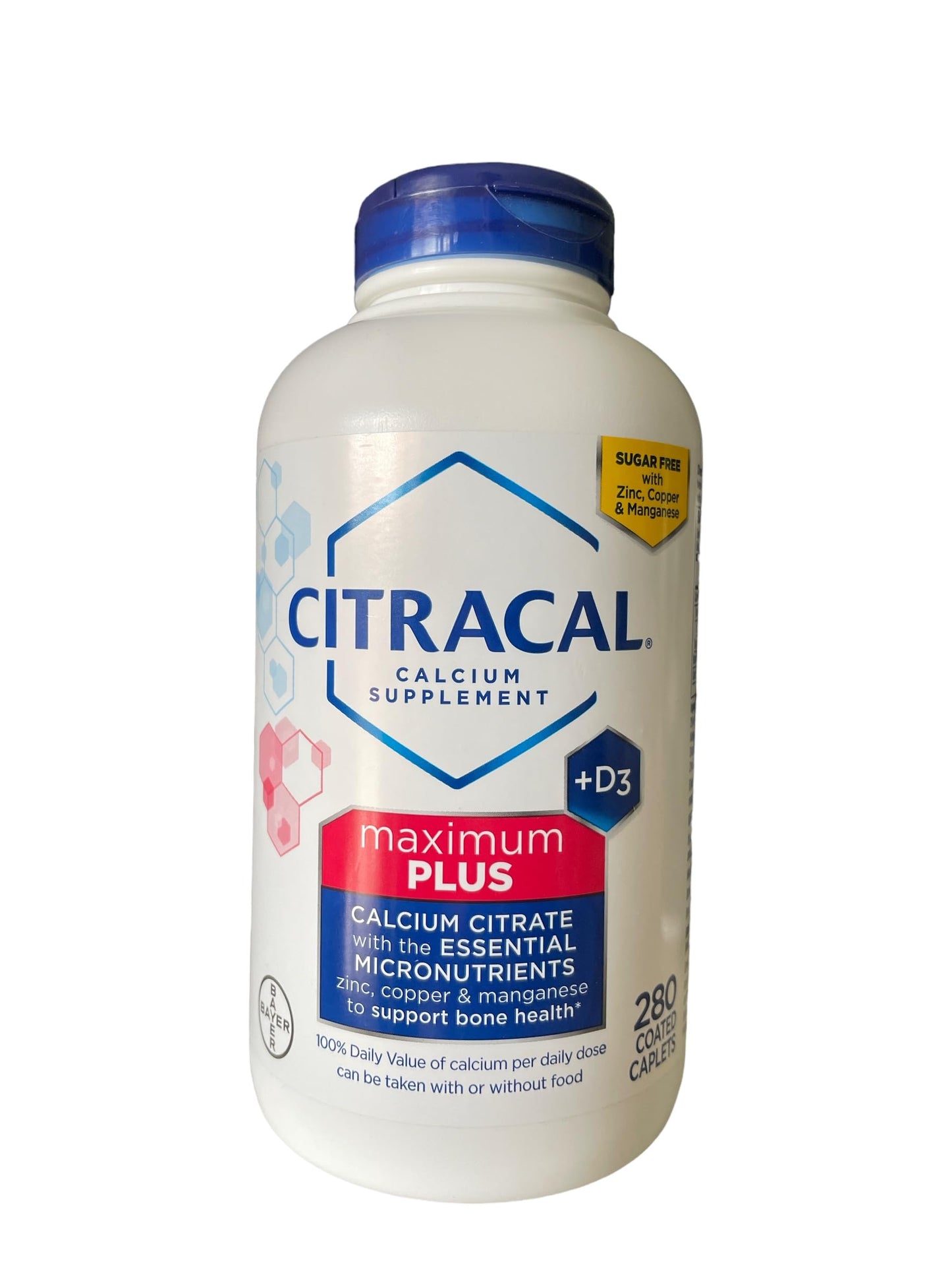 CITRACAL Calcium Citrate Caplets + D3, 280 Count
