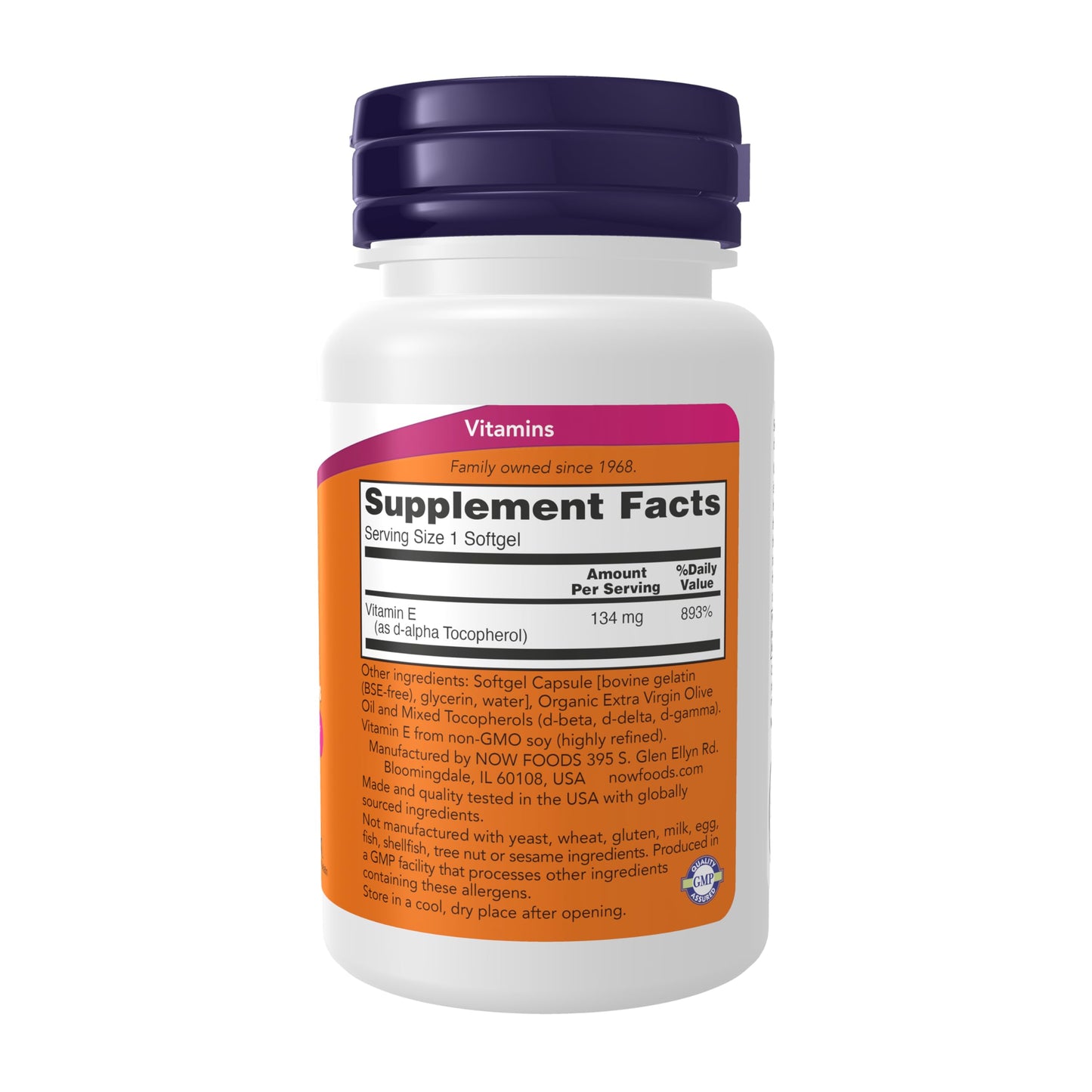 NOW Foods Vitamin E-200 IU Mixed Tocopherols Softgels, 100 Count