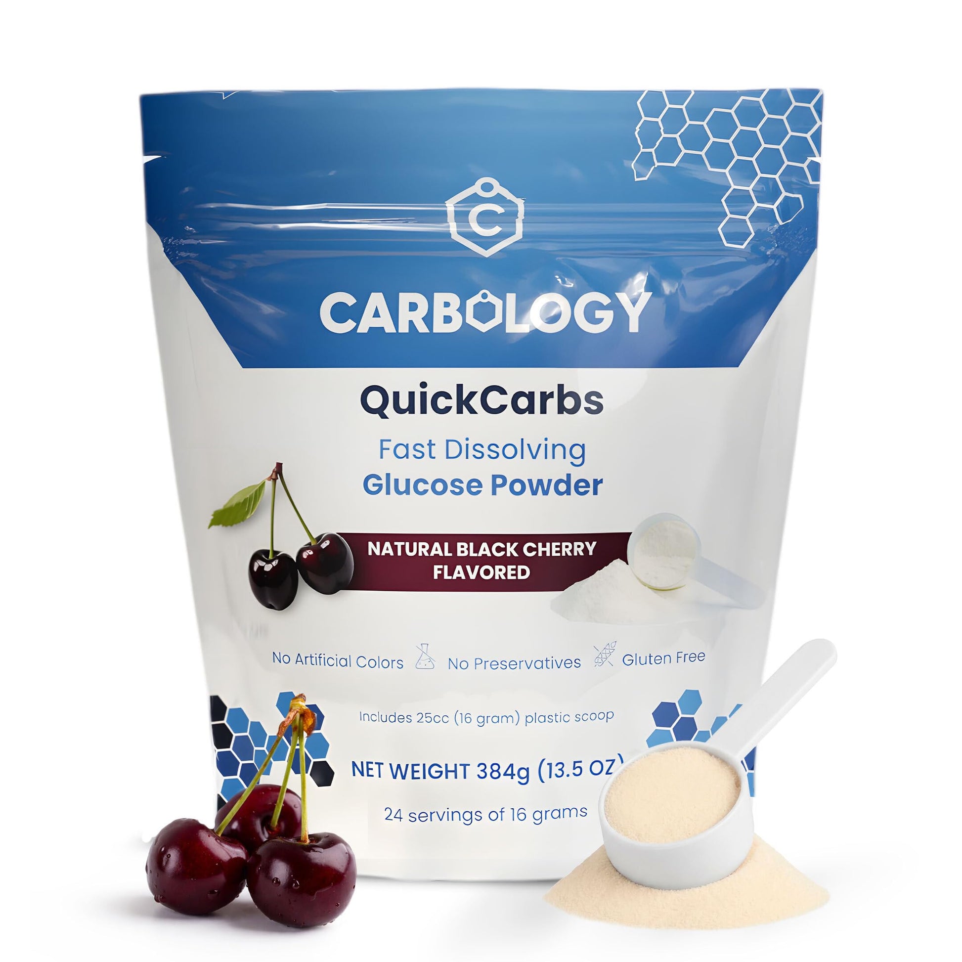 Carbology QuickCarbs Fast-Dissolving Glucose Powder Energy Blend 13.5 g per serving
