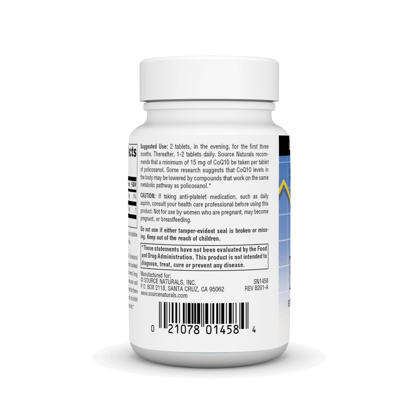 Source Naturals Policosanol 10 mg Supports Cardiovascular Health, 120 Tablets