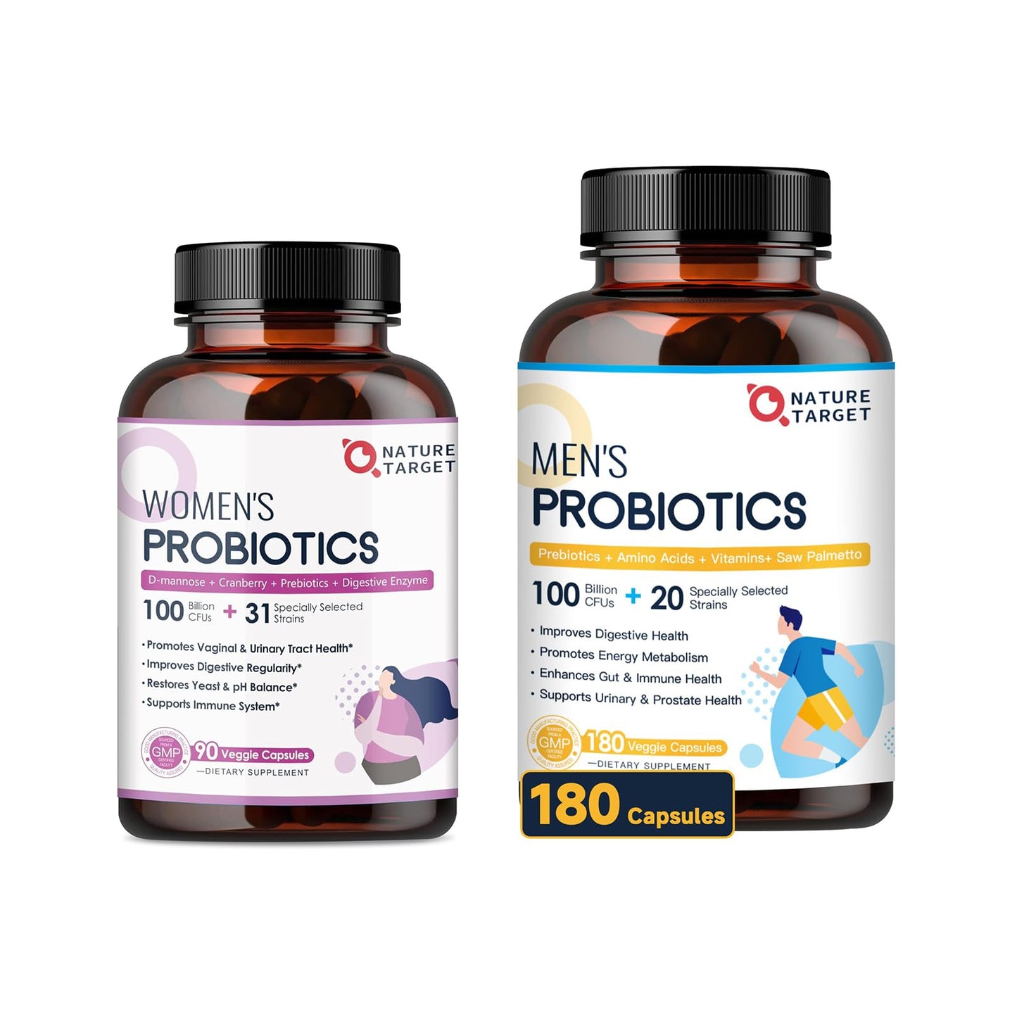 Nature Target Probiotics for Women & Probiotics for Men 270 Capsules