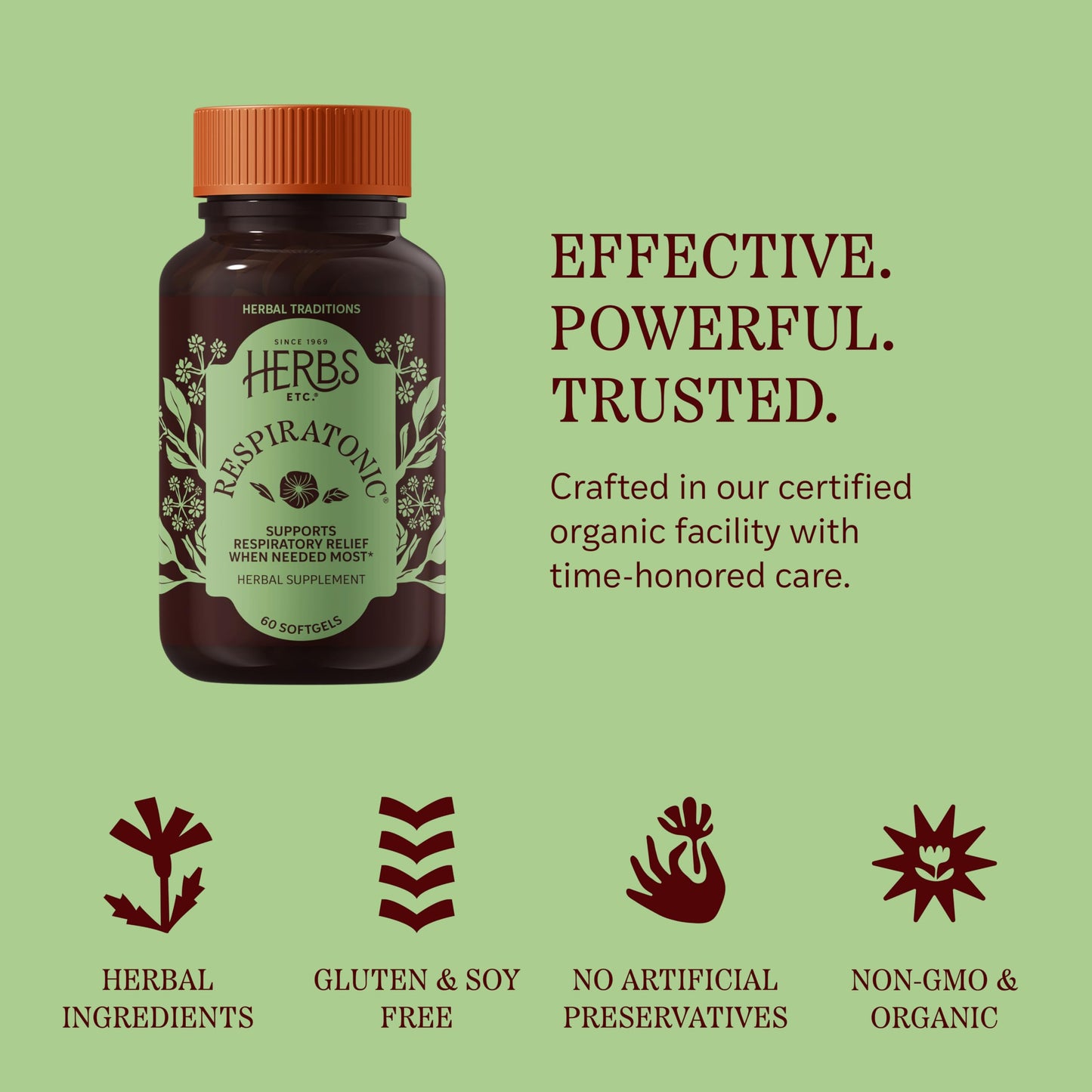 Herbs Etc. Respiratonic Softgels 60 Count
