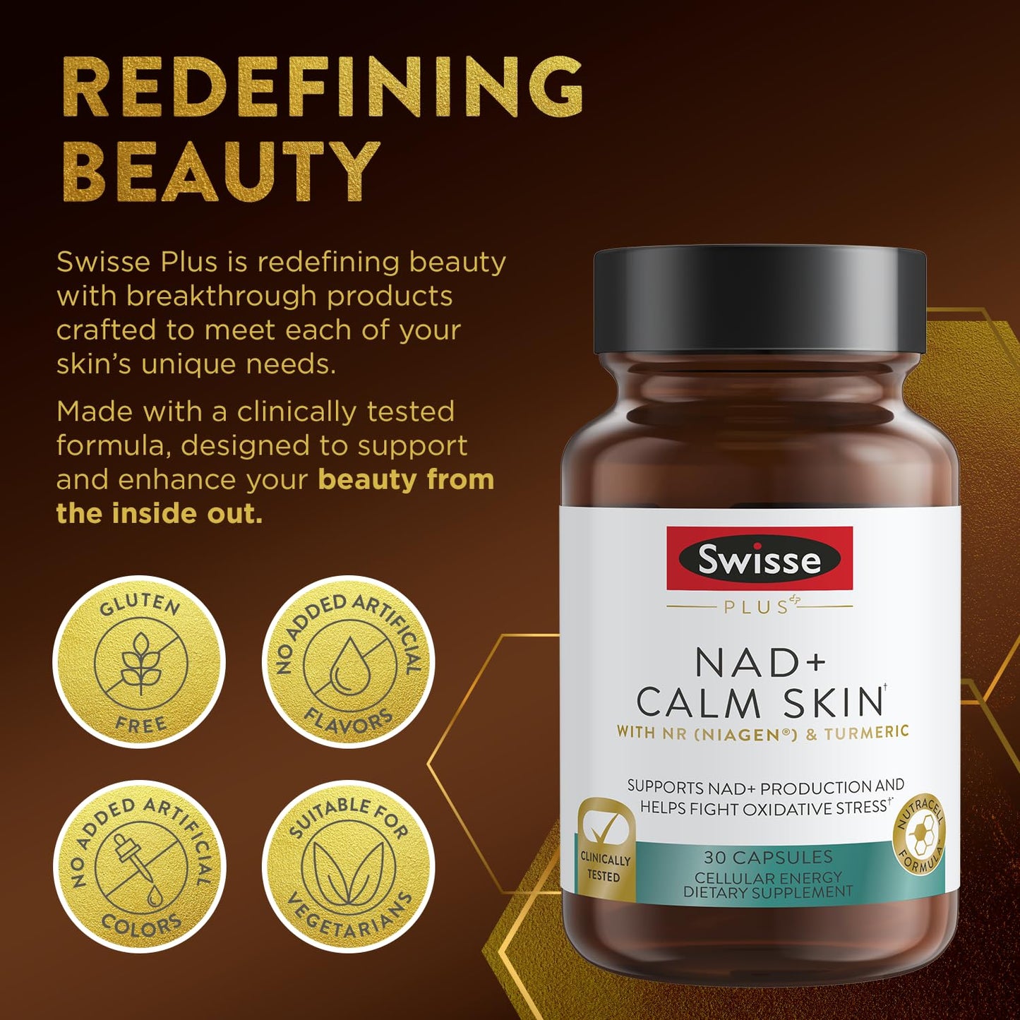 Swisse Plus NAD+ Calm Skin Capsules 30 Count
