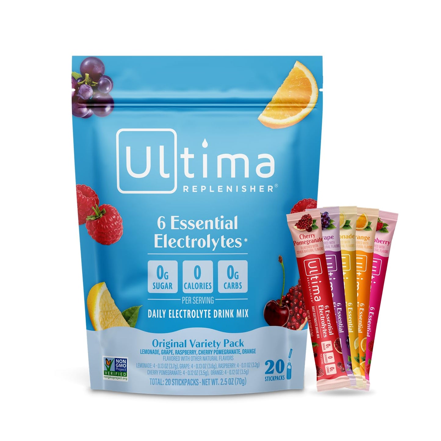Ultima Replenisher Original Variety Electrolyte Powder, 20 Count
