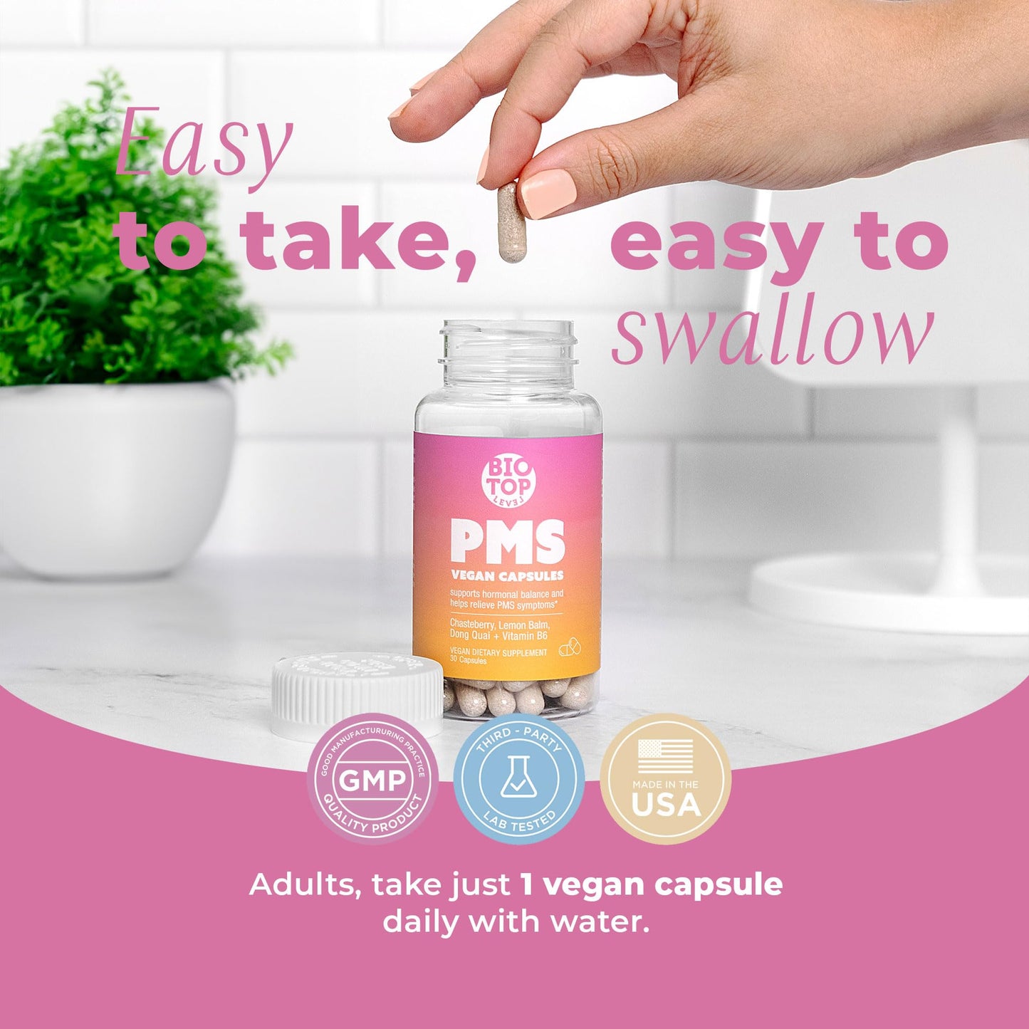 BIOTOPLEVEL PMS Support for Women Capsule, 30 Count