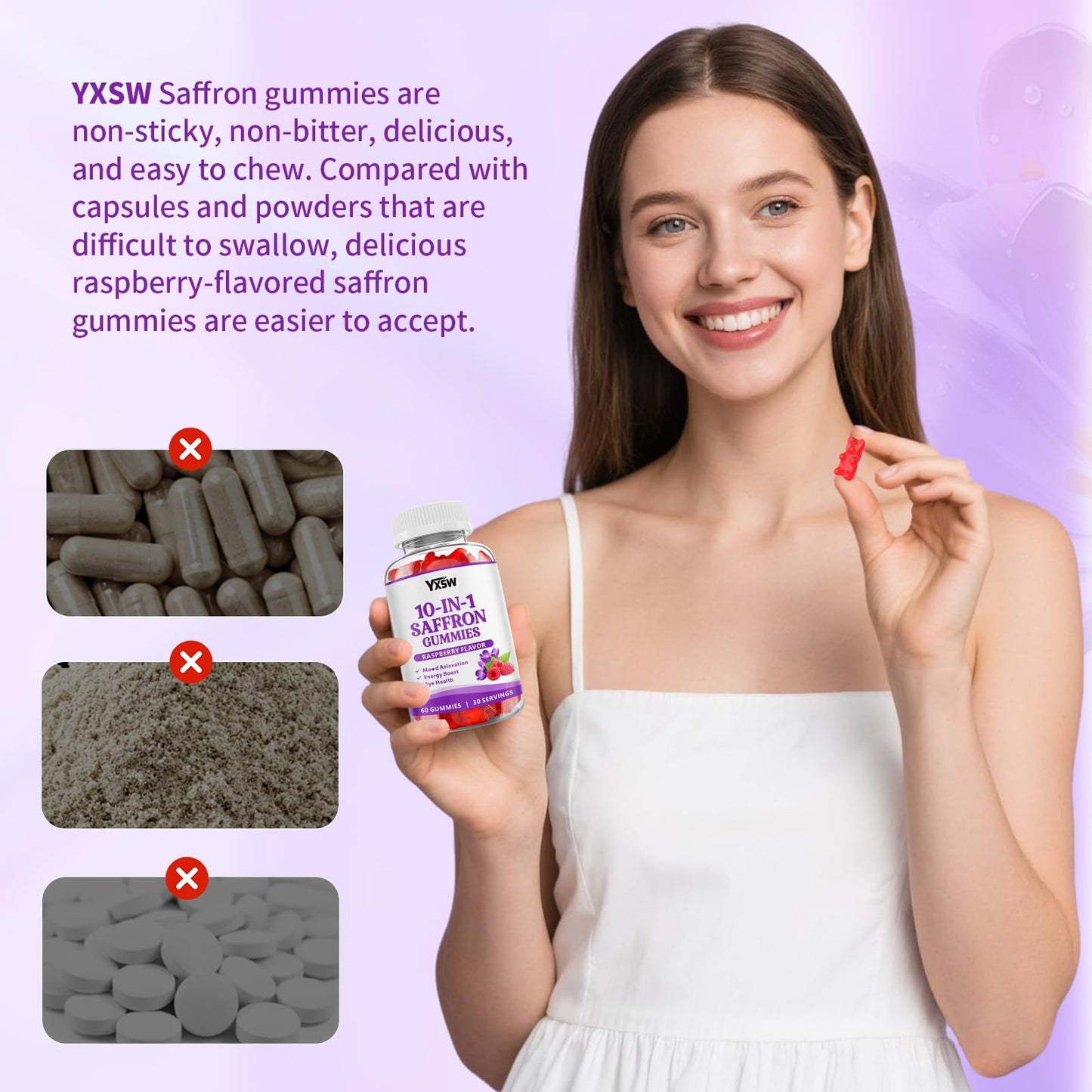 YXSW Saffron Gummies 60 Count