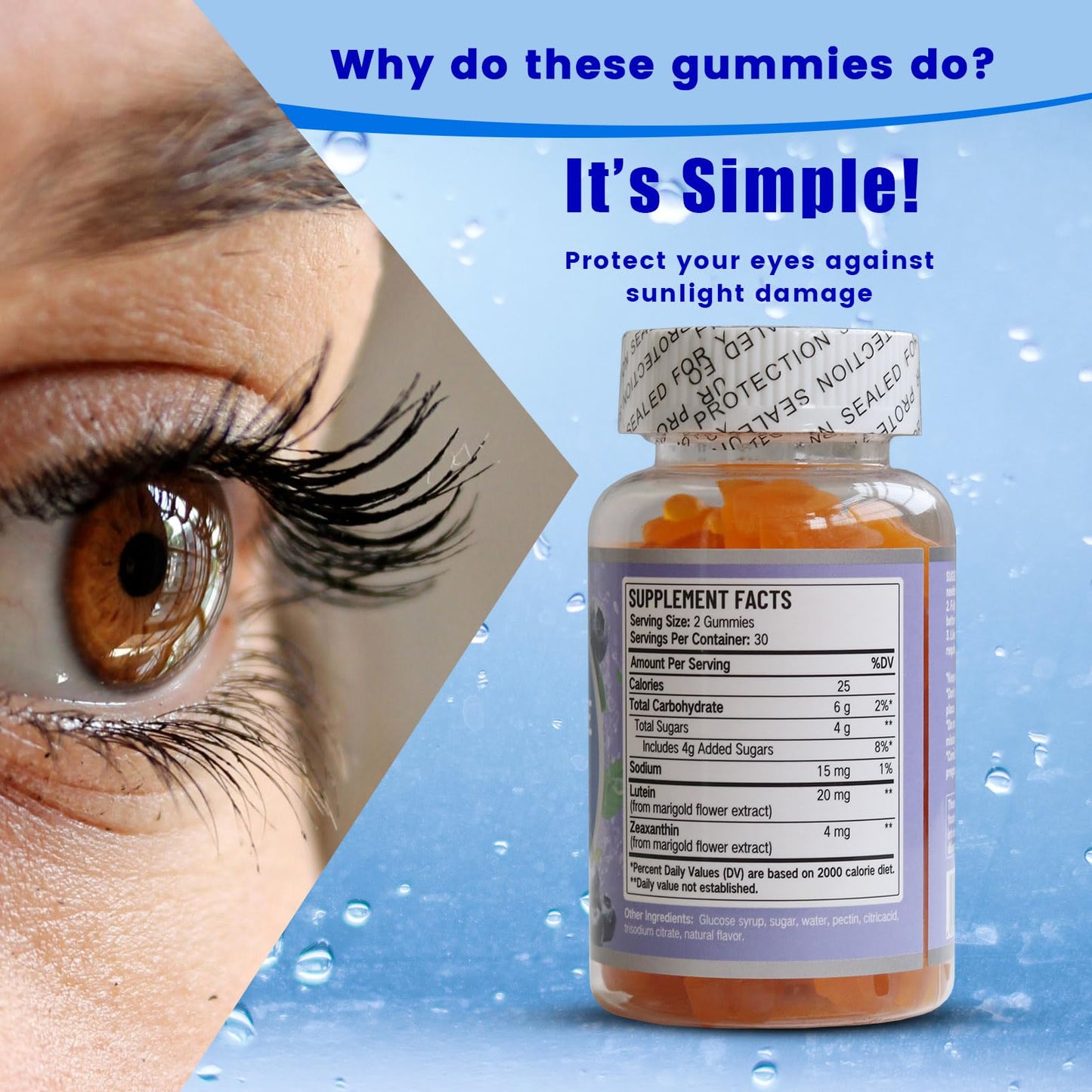 Wins Town Lutein Eye Gummies 60 Count