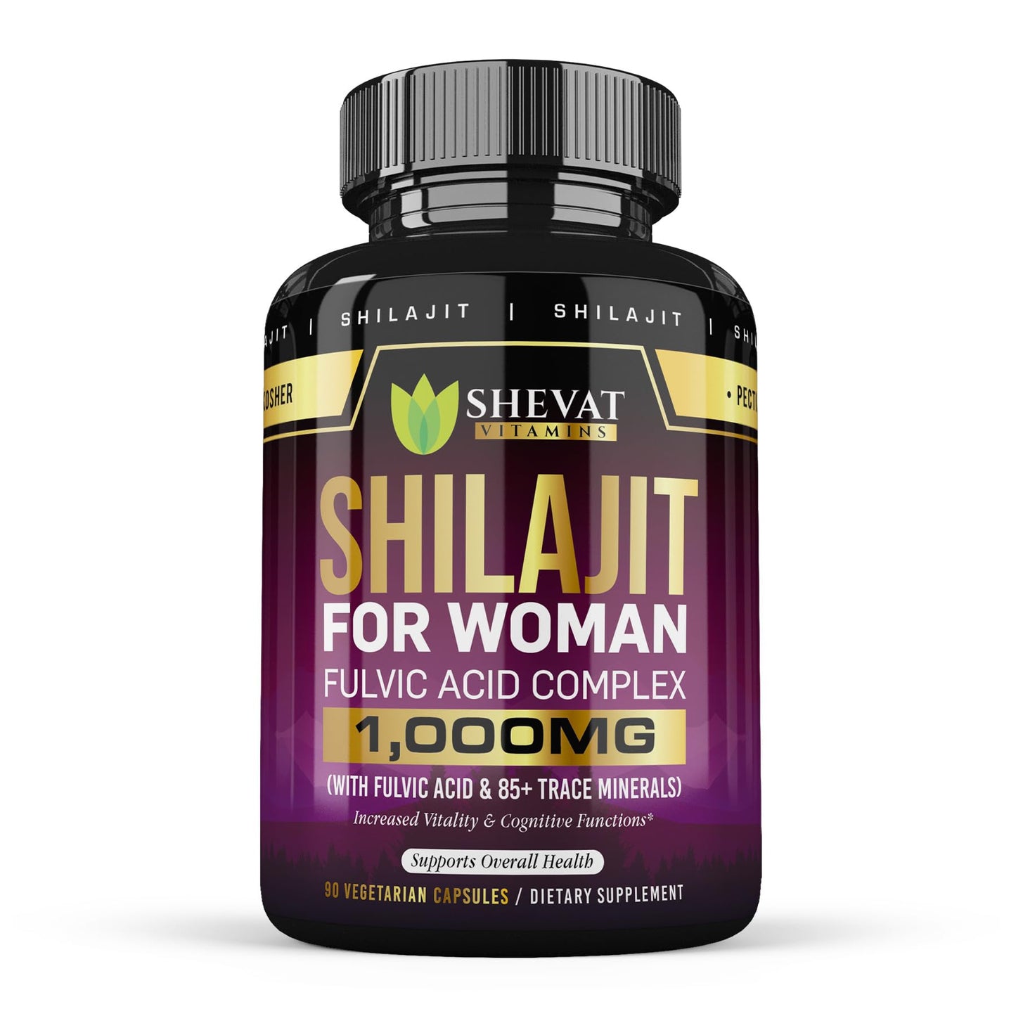 Shevat Vitamins Shilajit Capsules 1000 mg, 60 Count